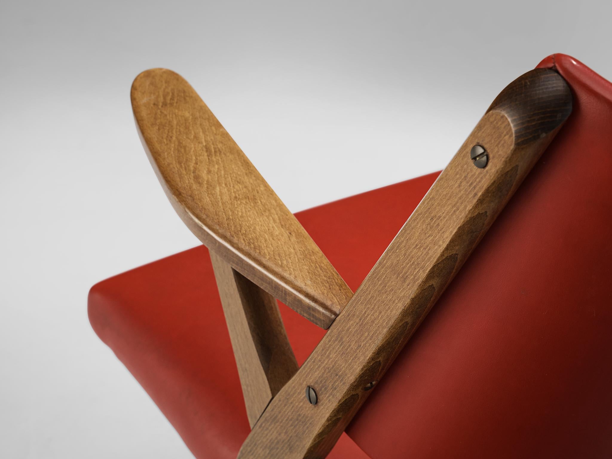 Italian Armchair in Bright Red seating Morentz