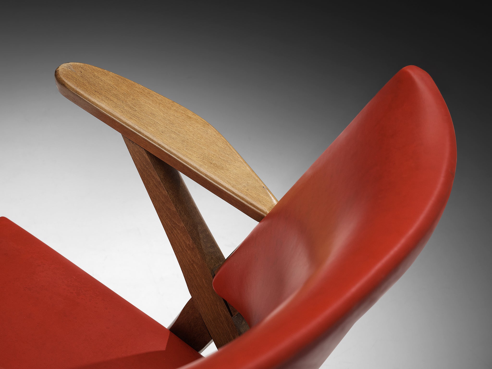 Italian Armchair in Bright Red Seating Morentz