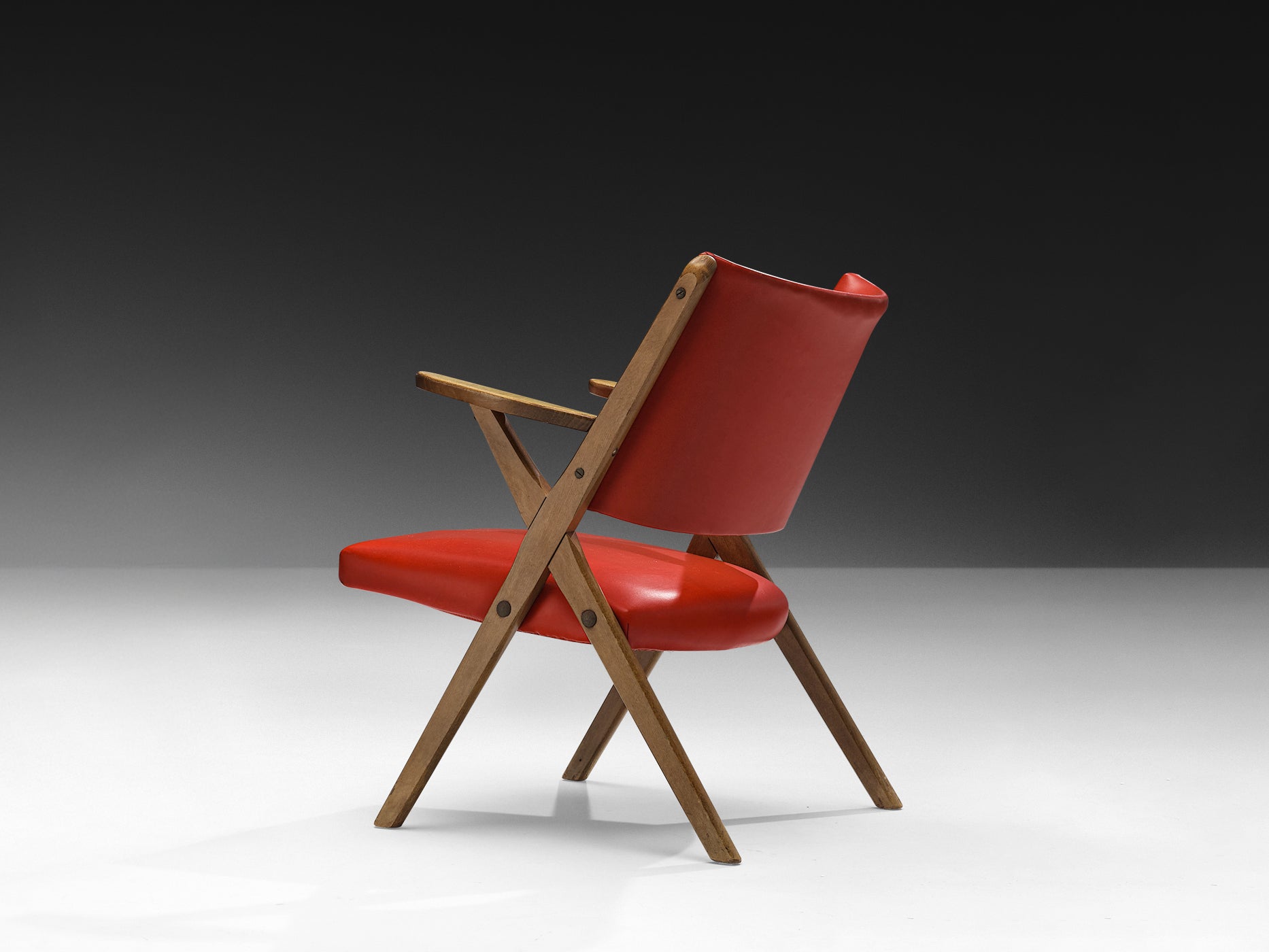 Italian Armchair in Bright Red Seating Morentz