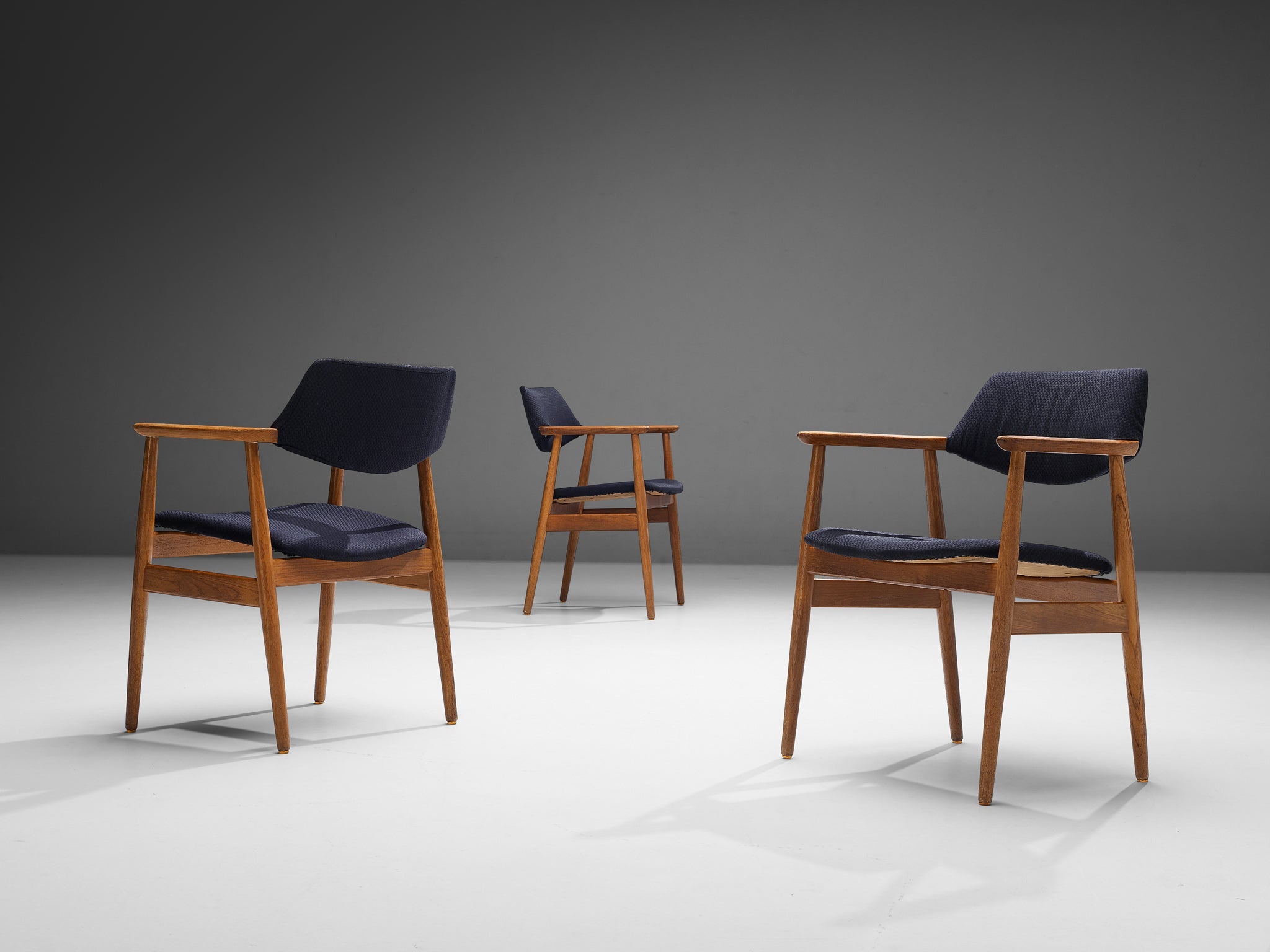 Erik Kirkegaard Set of Four Armchairs in Teak seating Morentz