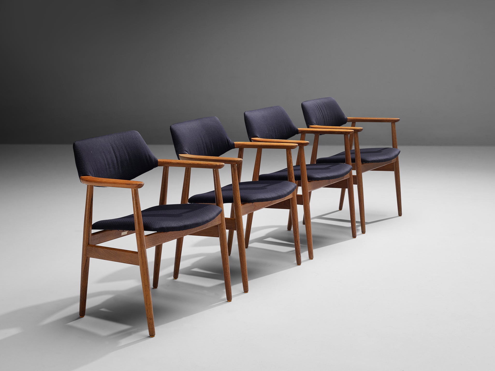 Erik Kirkegaard Set of Four Armchairs in Teak Seating Morentz