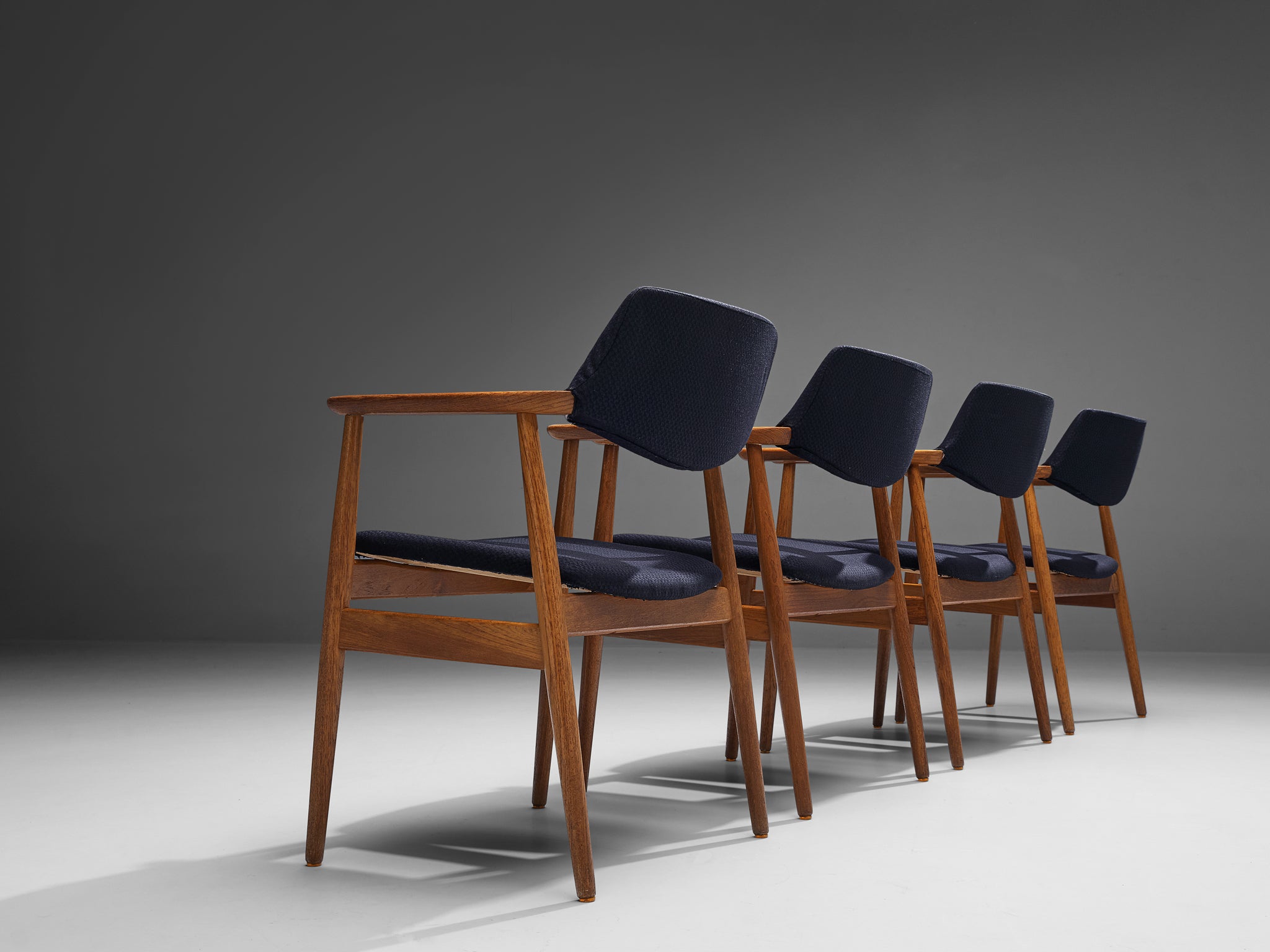 Erik Kirkegaard Set of Four Armchairs in Teak Seating Morentz