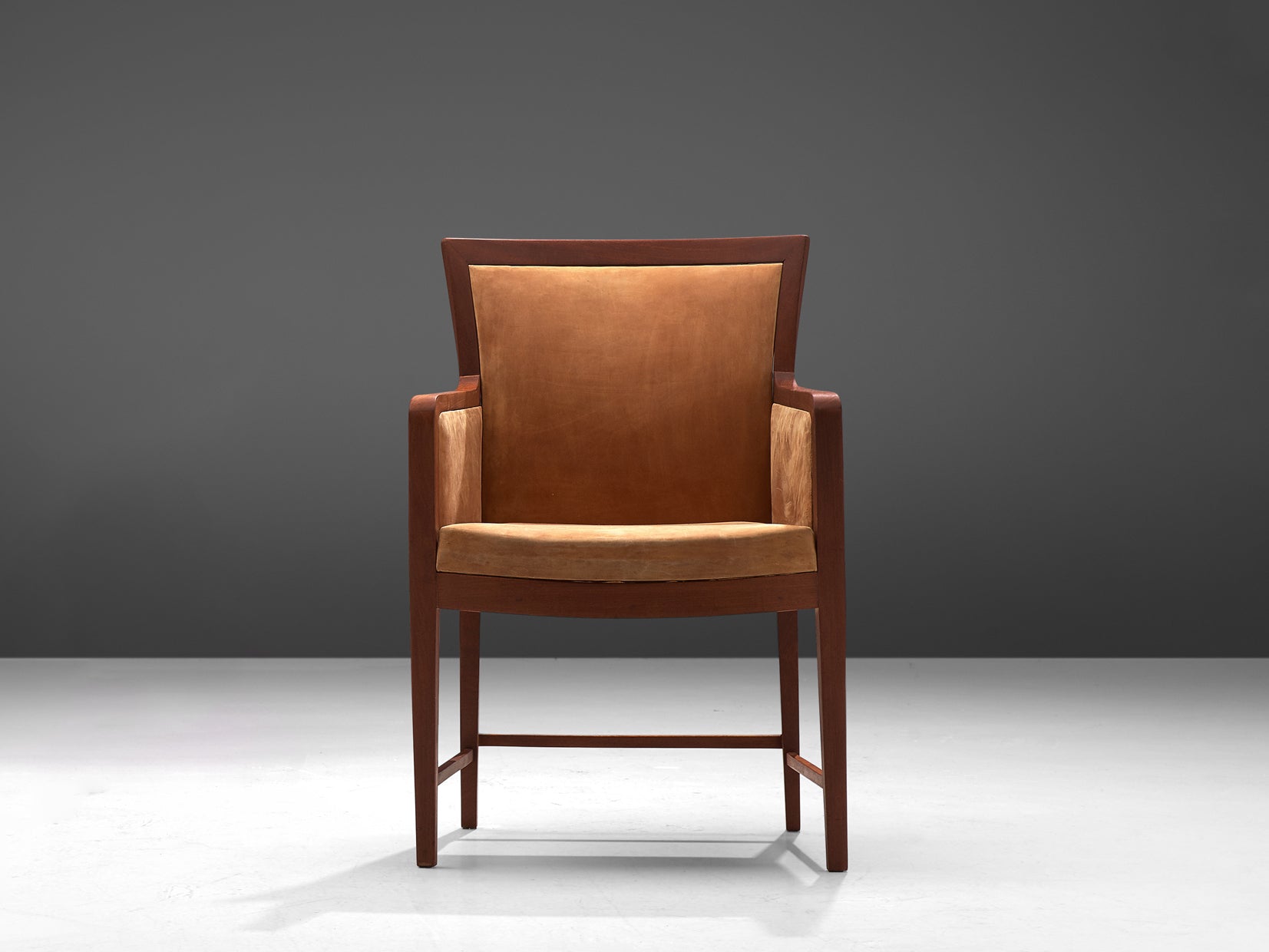 Kaj Gottlob for Rud Rasmussen Armchair in Mahogany and Leather seating Morentz