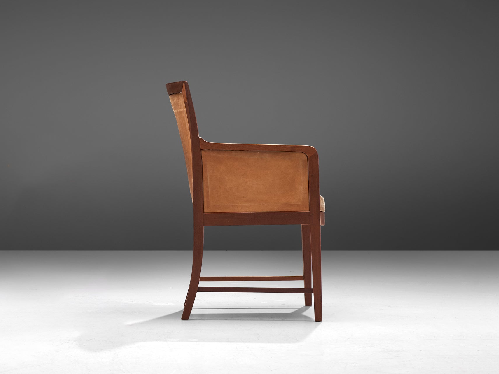 Kaj Gottlob for Rud Rasmussen Armchair in Mahogany and Leather seating Morentz