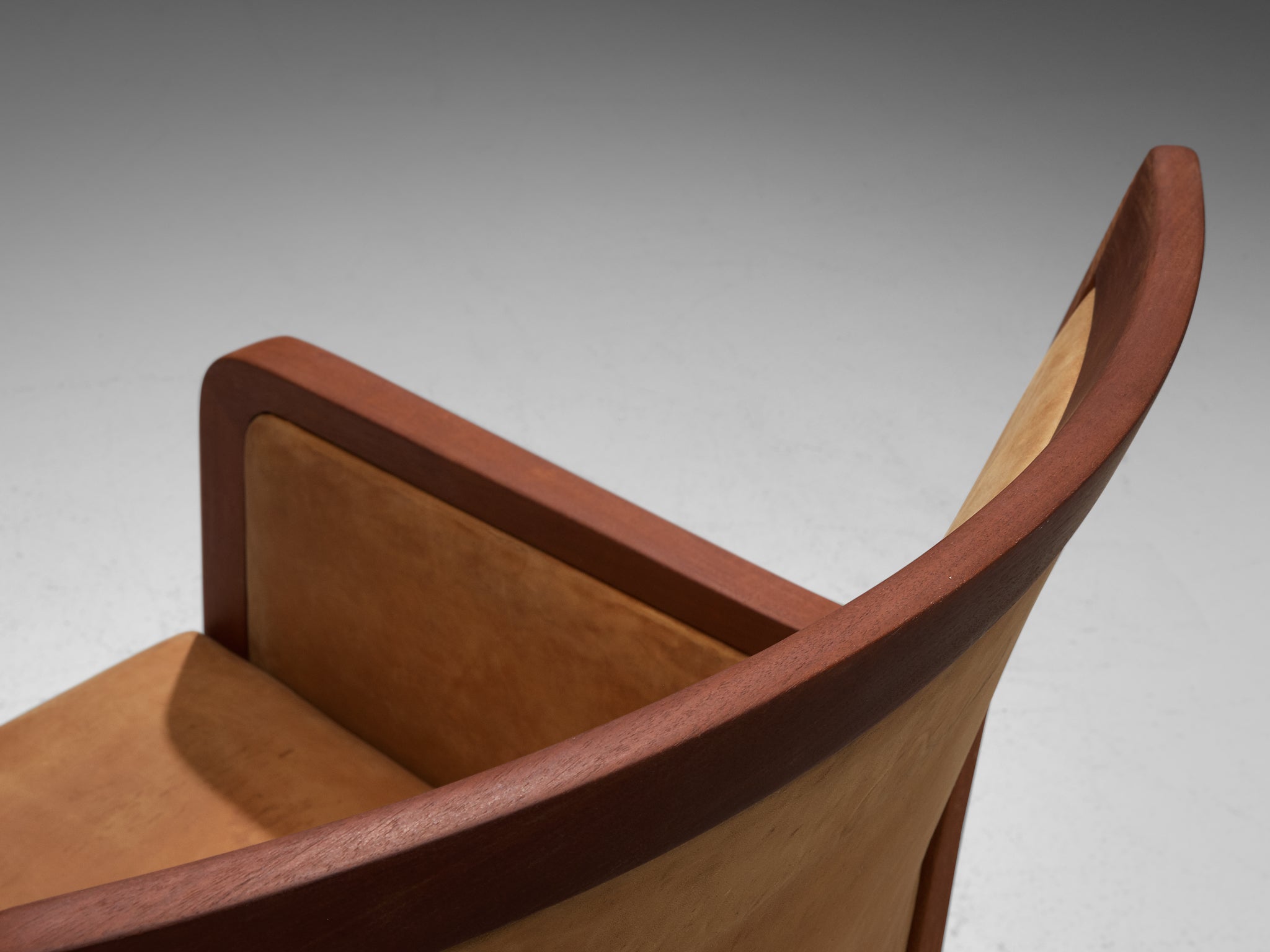 Kaj Gottlob for Rud Rasmussen Armchair in Mahogany and Leather seating Morentz