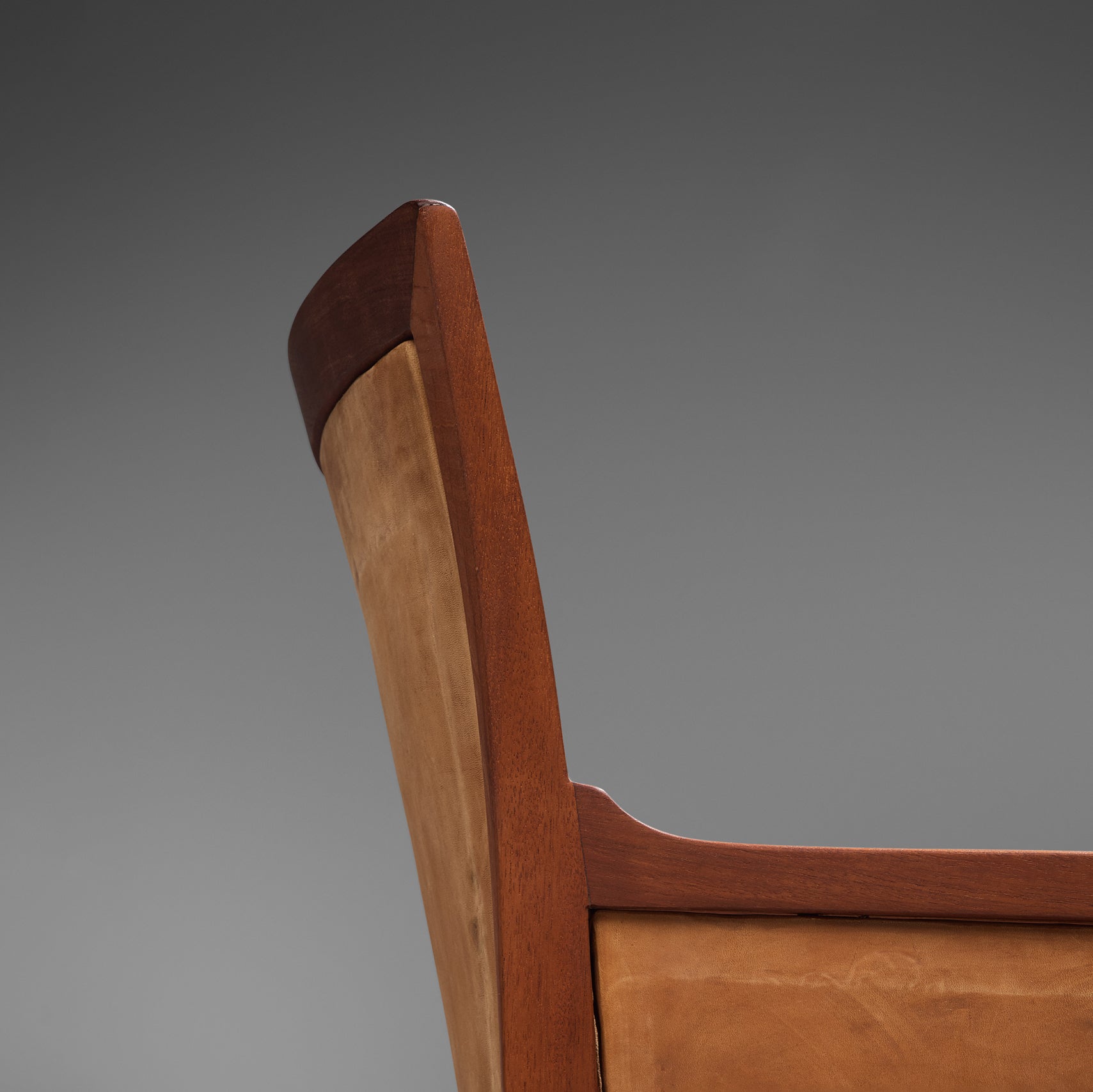 Kaj Gottlob for Rud Rasmussen Armchair in Mahogany and Leather seating Morentz