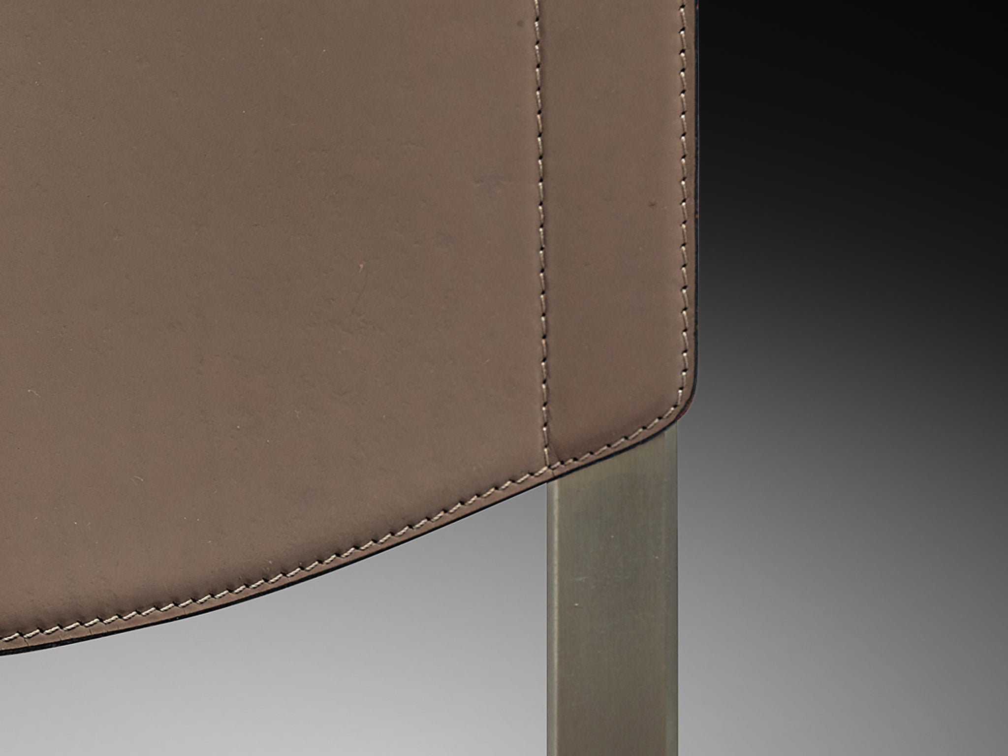 Matteo Grassi Dining Chairs in Leather and Steel