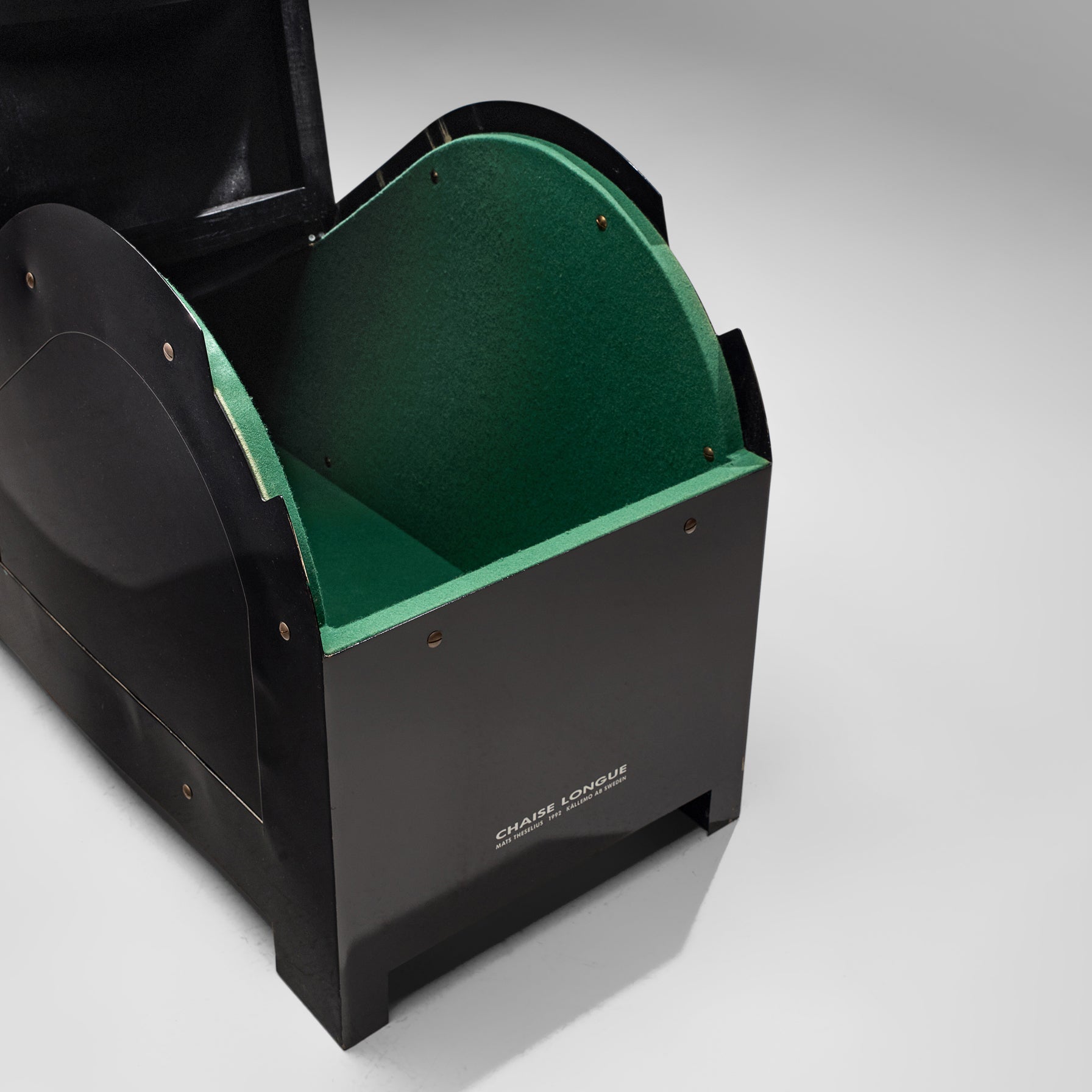 Mats Theselius for Källemo Exclusive Chaise Longue in Black Leather seating Morentz