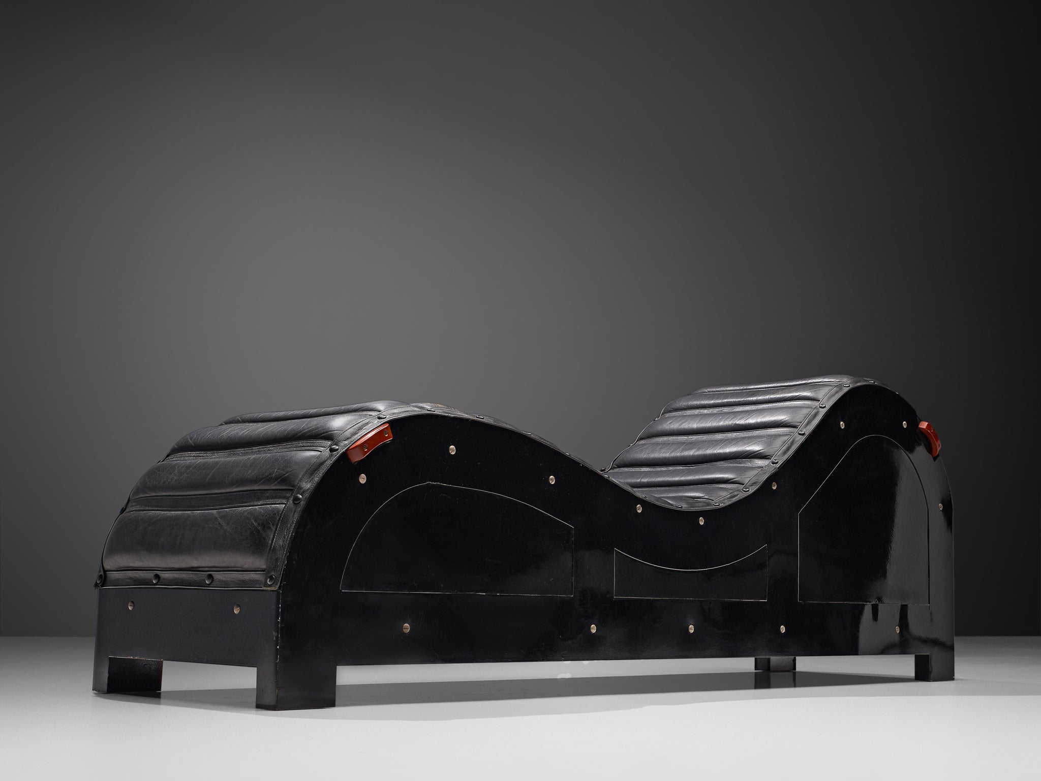 Mats Theselius for Källemo Limited Edition Chaise Lounge in Black Leather Seating Morentz