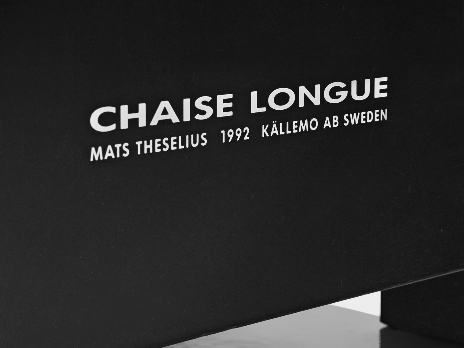 Mats Theselius for Källemo Limited Edition Chaise Lounge in Black Leather Seating Morentz