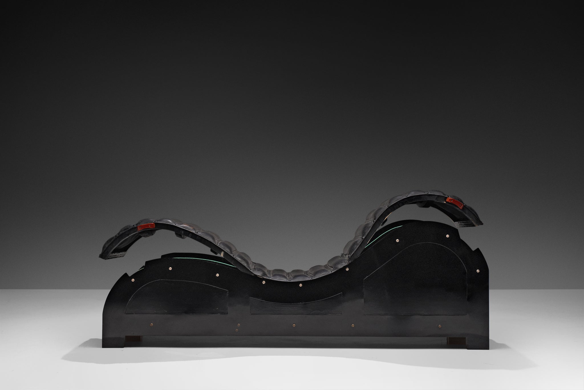 Mats Theselius for Källemo Limited Edition Chaise Lounge in Black Leather Seating Morentz