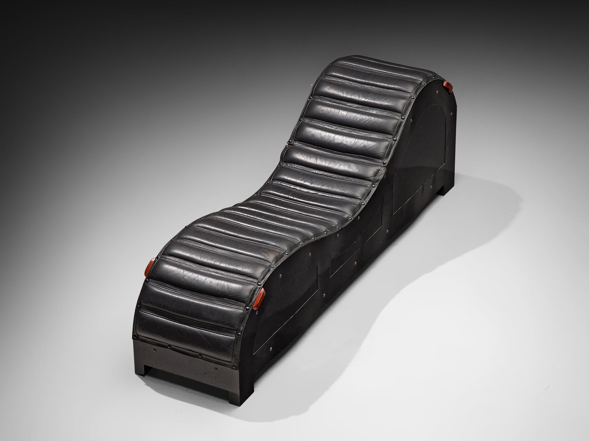 Mats Theselius for Källemo Limited Edition Chaise Lounge in Black Leather Seating Morentz