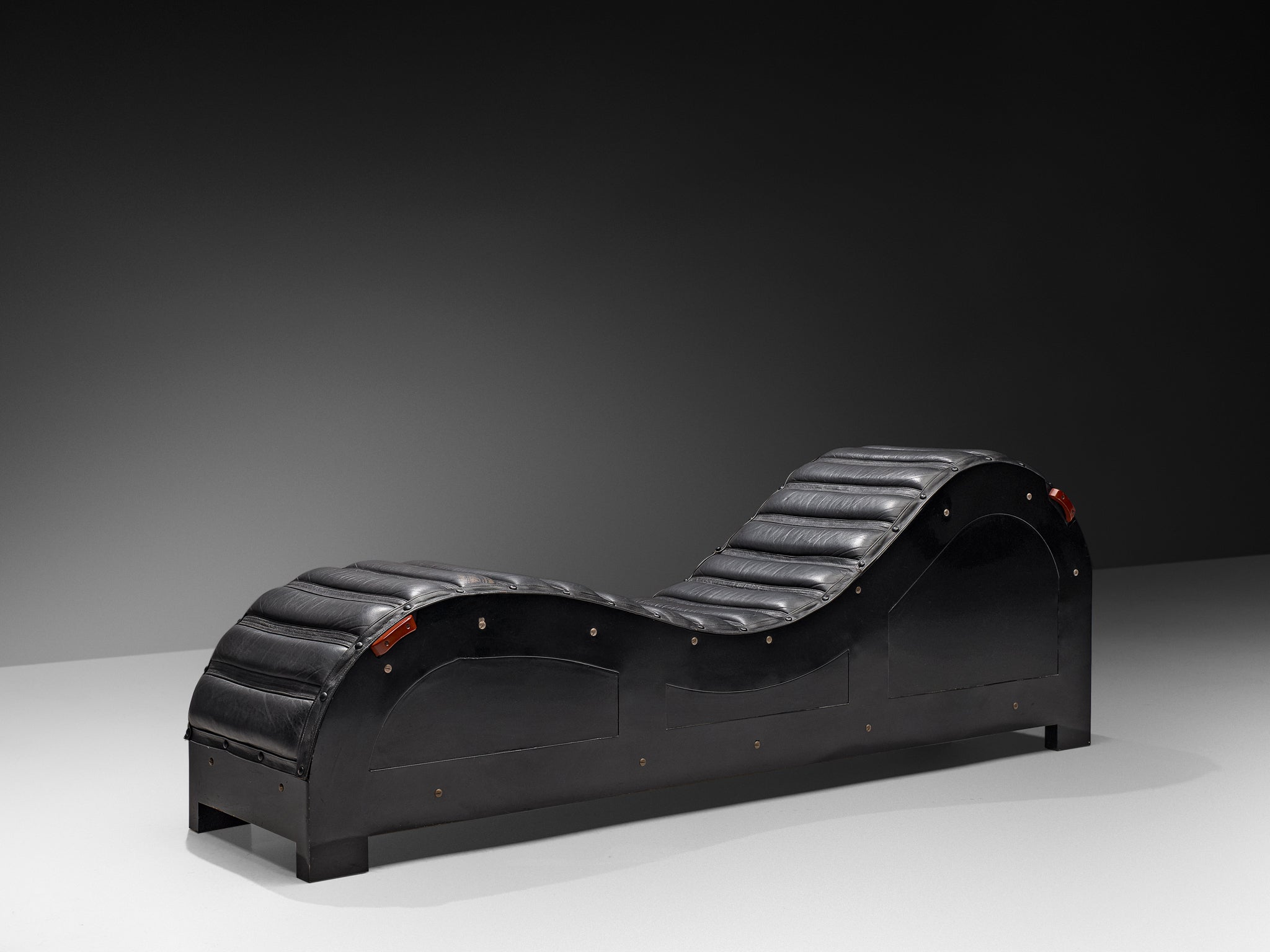 Mats Theselius for Källemo Limited Edition Chaise Lounge in Black Leather Seating Morentz