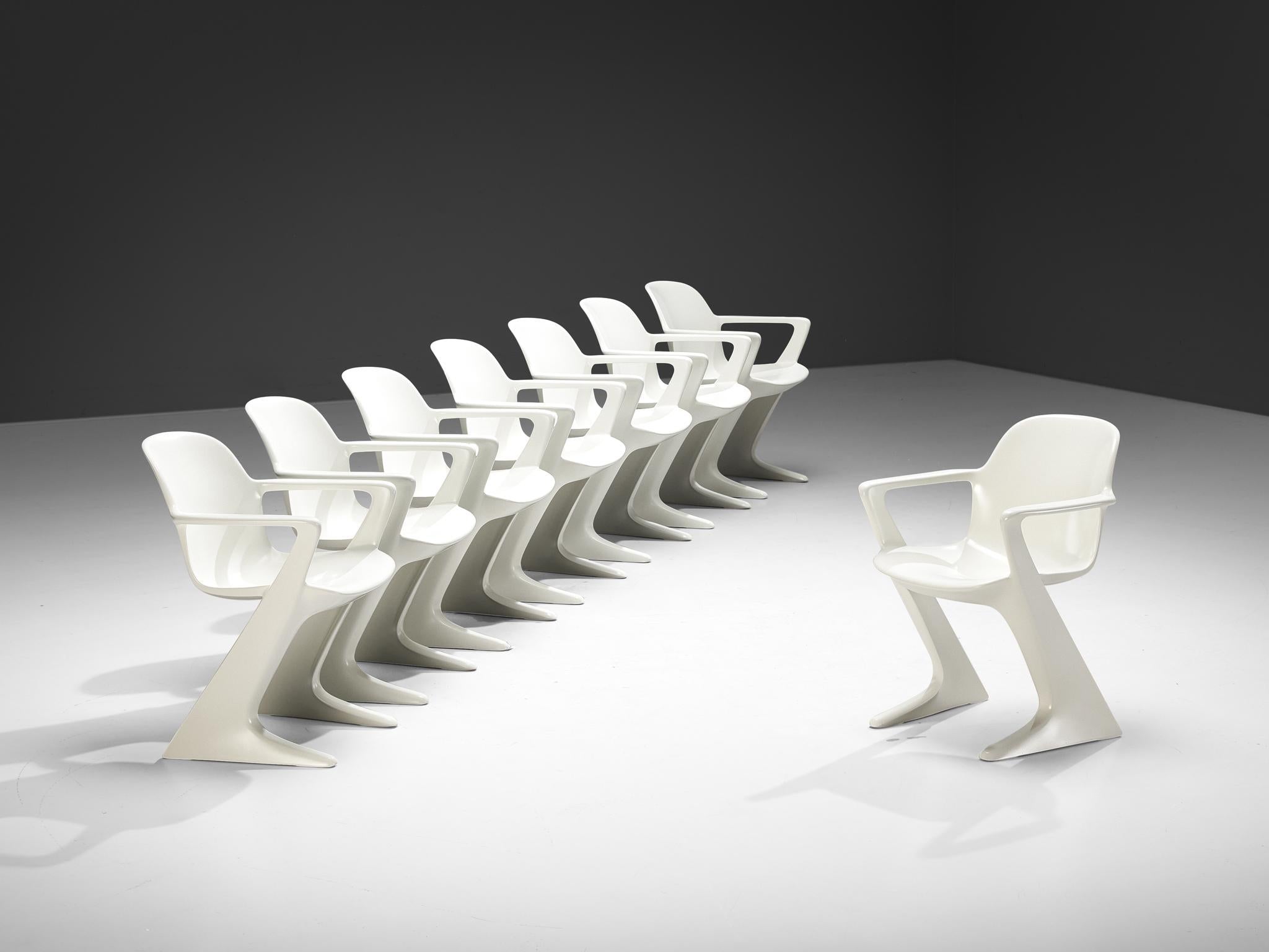 Ernst Moeckl White 'Kangaroo' Dining Chairs seating Morentz