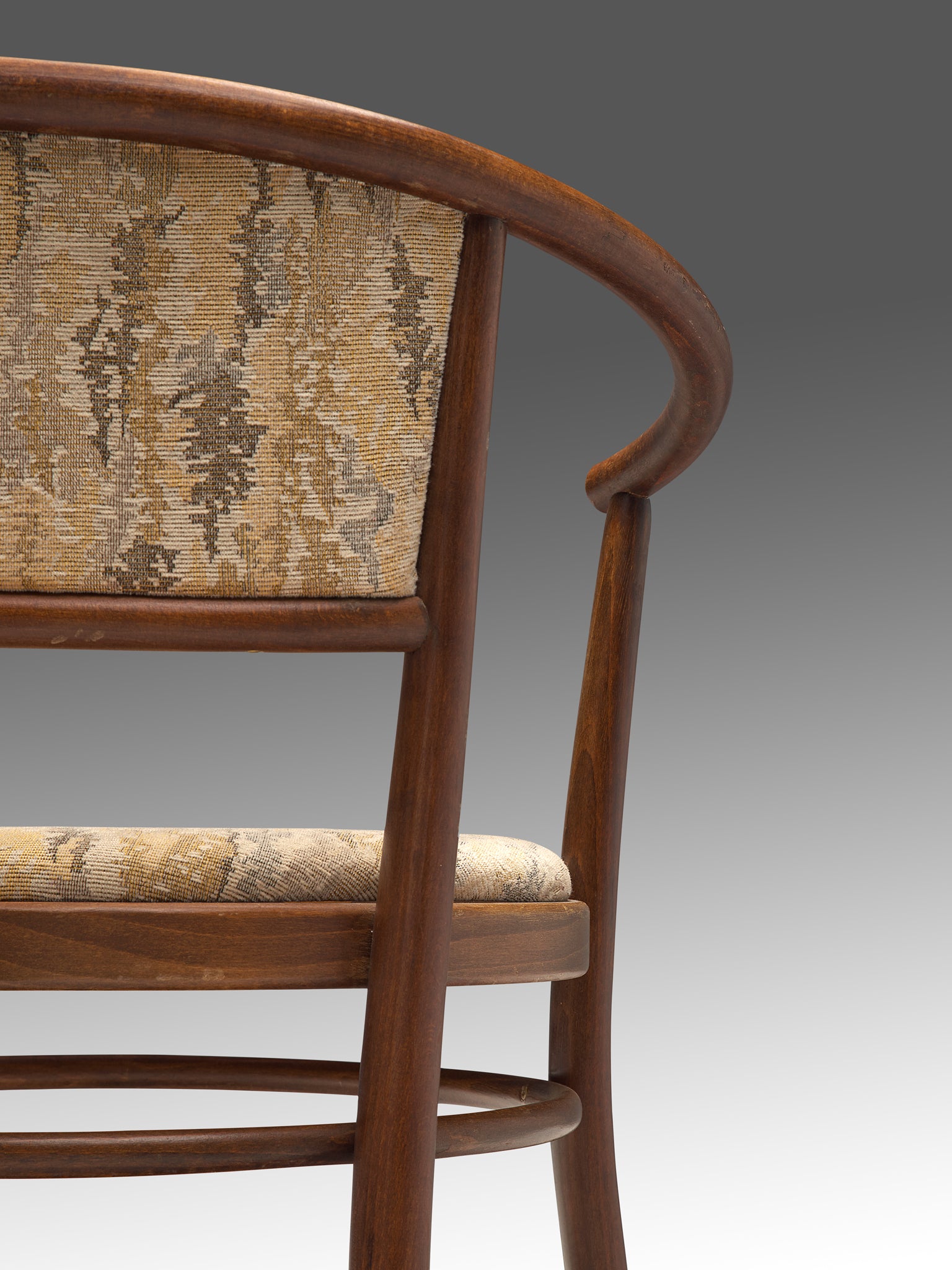 Ton Armchairs in Bentwood with Fabric Upholstery Seating Morentz