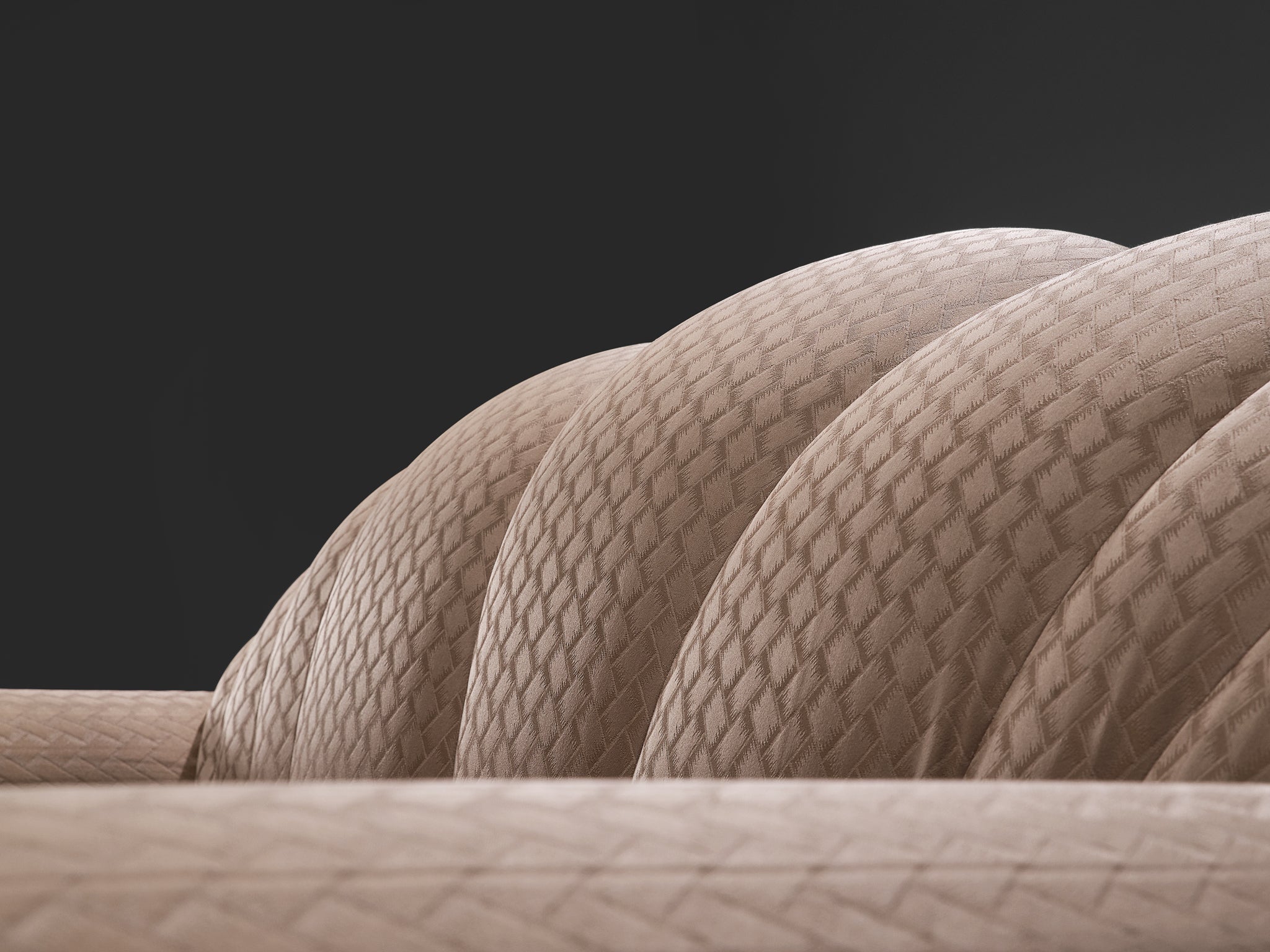 Alain Delon "Salon" Three Seat Sofa in Taupe Upholstery seating Morentz