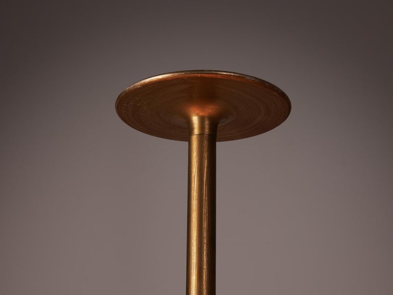 Ignazio Gardella for Azucena 'Arenzano' Floor Lamp in Brass & Opaline Glass