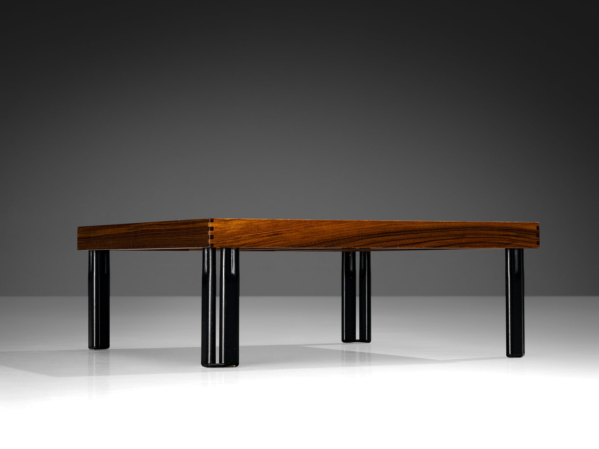 Piero De Martini for Cassina 'Naviglio' Coffee Table in Walnut and Slate Tables Morentz