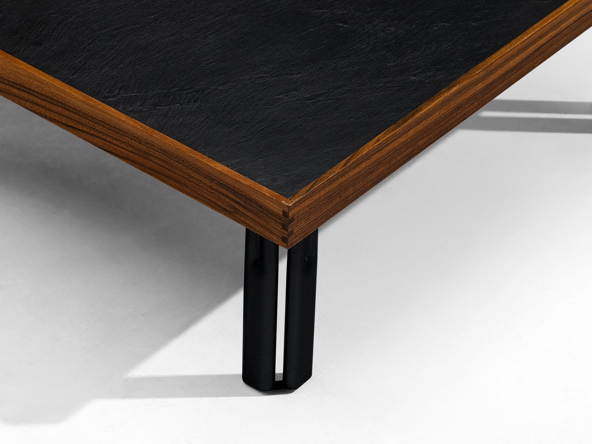 Piero De Martini for Cassina 'Naviglio' Coffee Table in Walnut and Slate Tables Morentz
