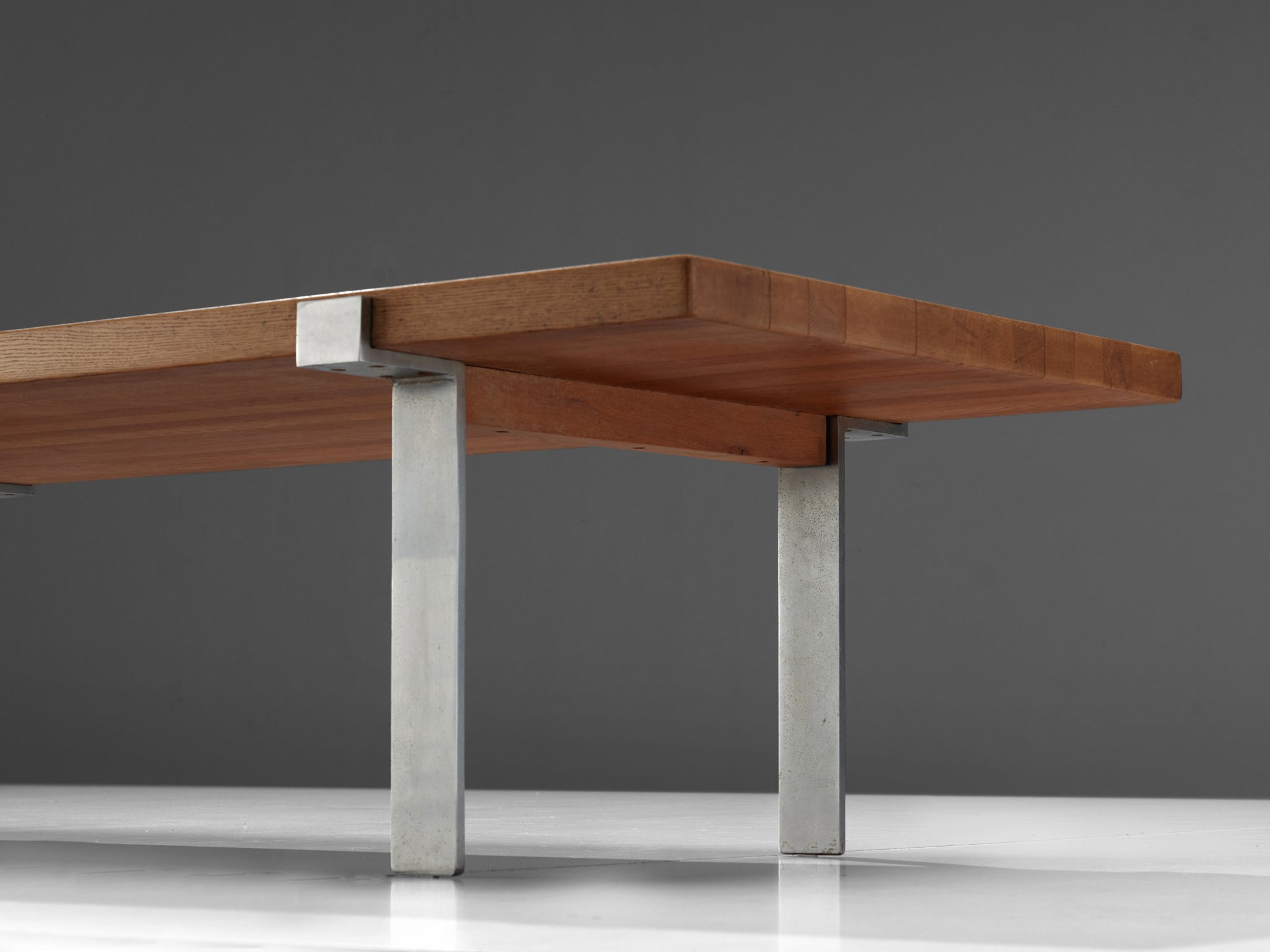 Jørgen Høj for Niels Vitsøe Long Coffee Table in Oak and Steel tables Morentz