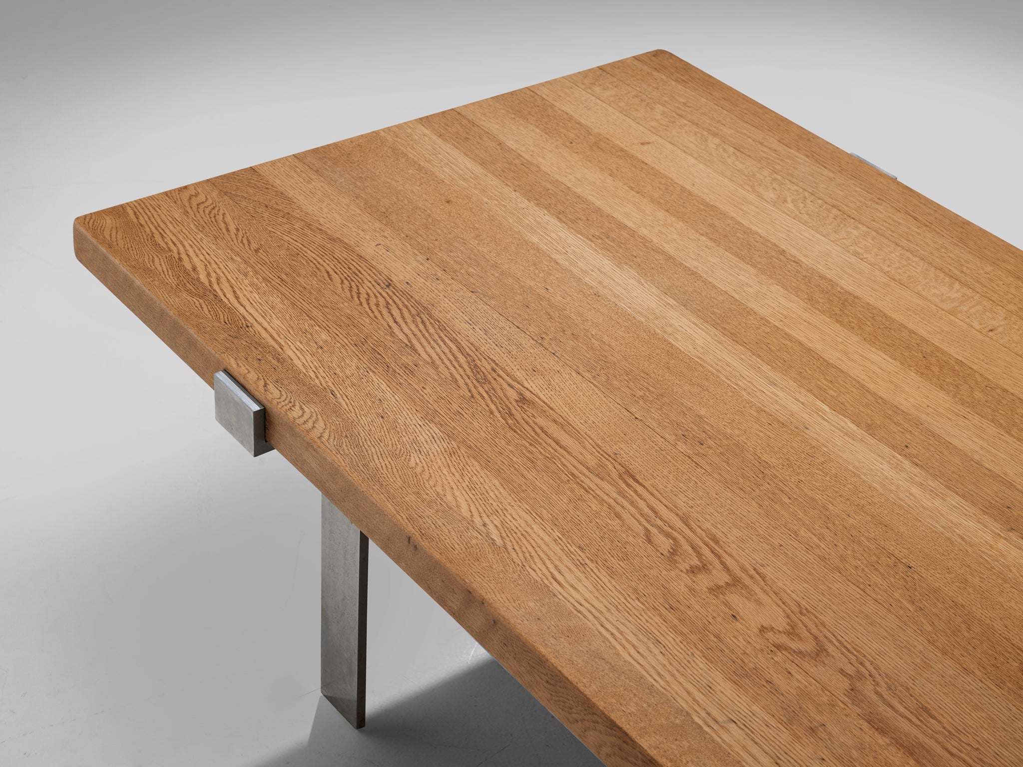Jørgen Høj for Niels Vitsøe Long Coffee Table in Oak and Steel tables Morentz