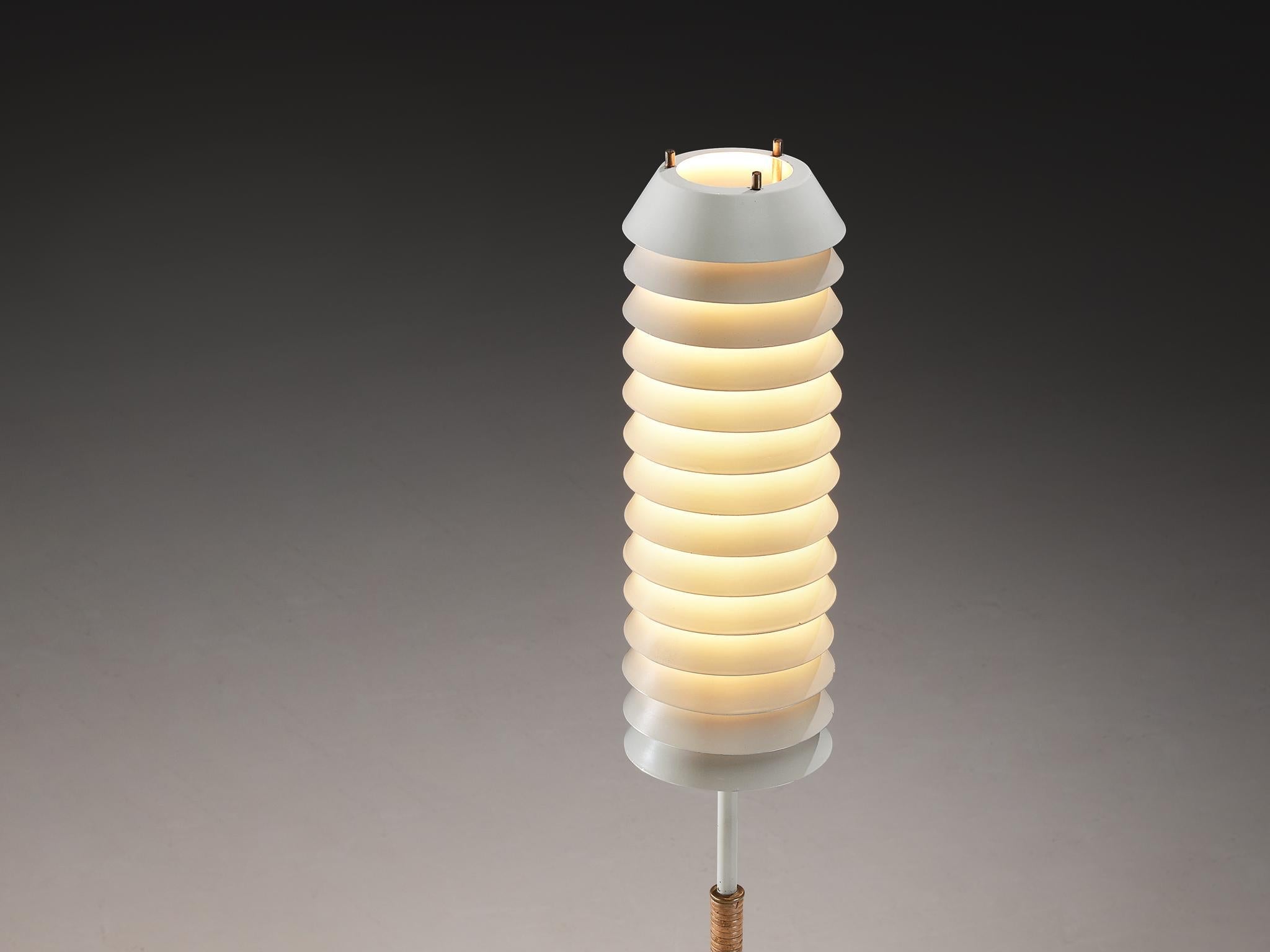 Ilmari Tapiovaara 'Maija the Bee' Floor Lamp with Cane and Brass Details lighting Morentz