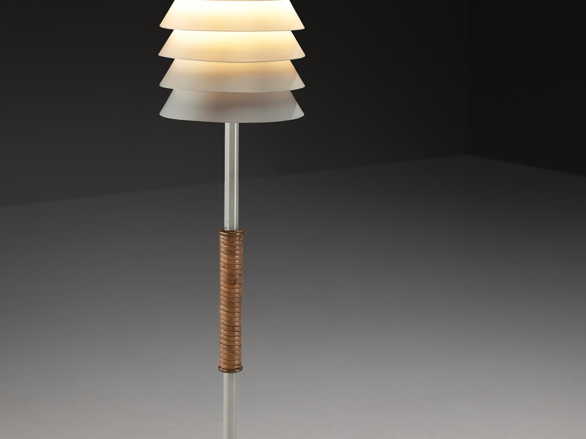 Ilmari Tapiovaara 'Maija the Bee' Floor Lamp with Cane and Brass Details lighting Morentz