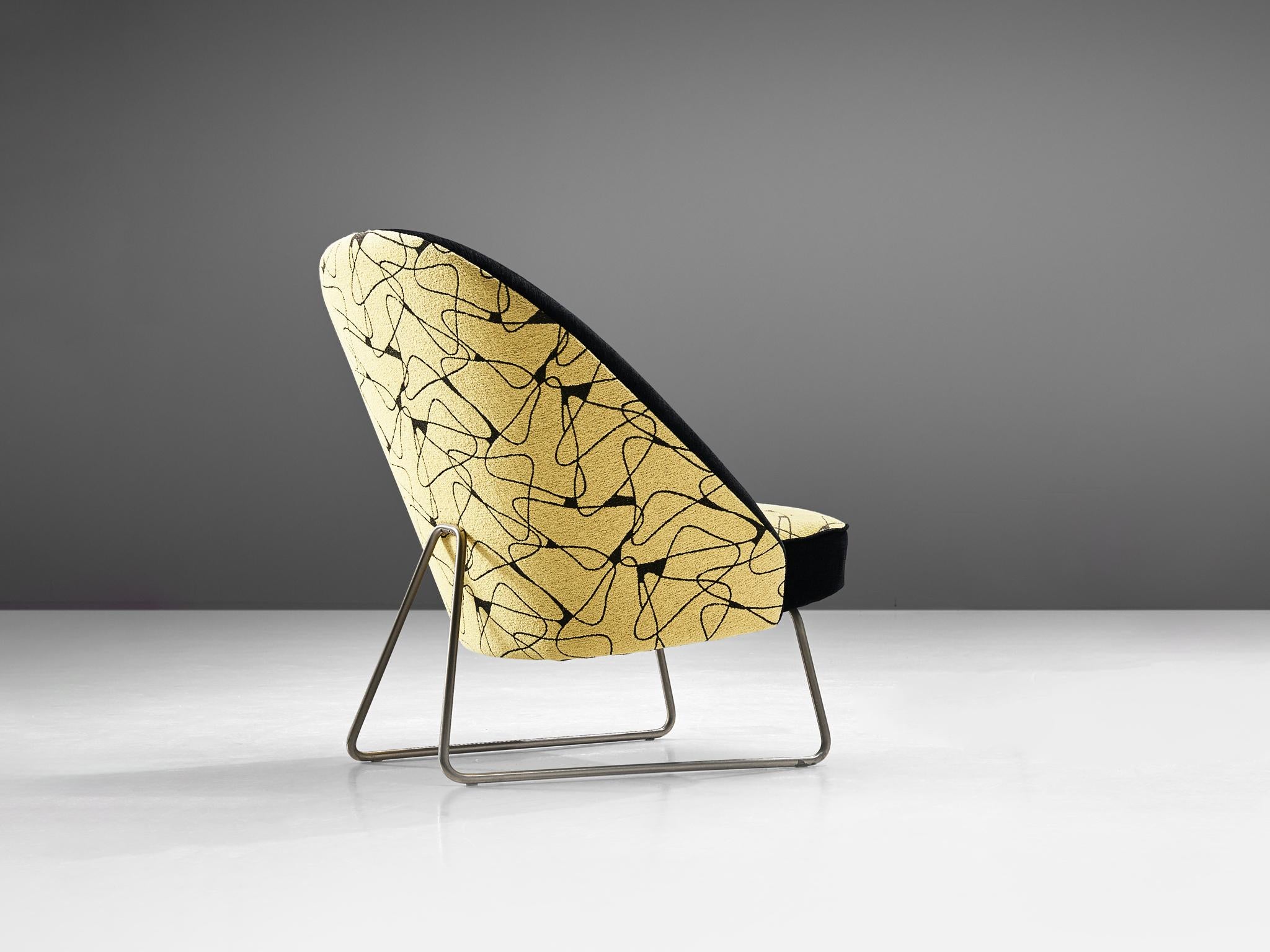 Theo Ruth Lounge Chair in Patterned Fabric seating Morentz