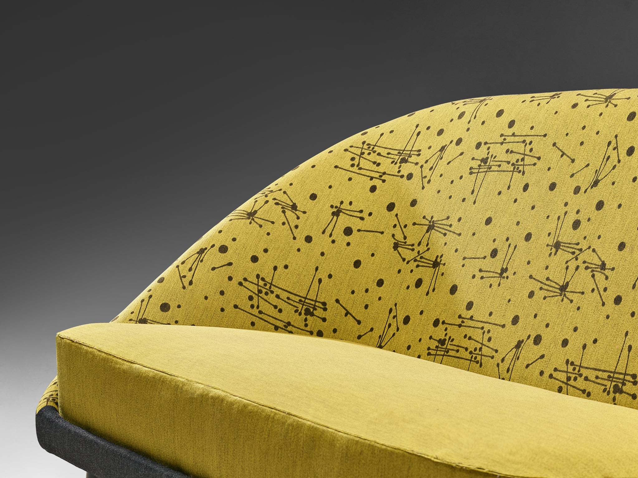 Theo Ruth for Artifort Sofa in Yellow and Black Upholstery seating Morentz