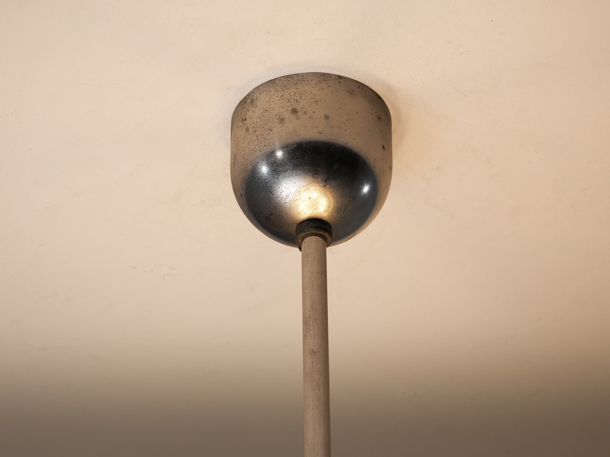 Josef Hurka for Napako Pendant Ceiling Light in Silver Steel and Glass Lighting Morentz