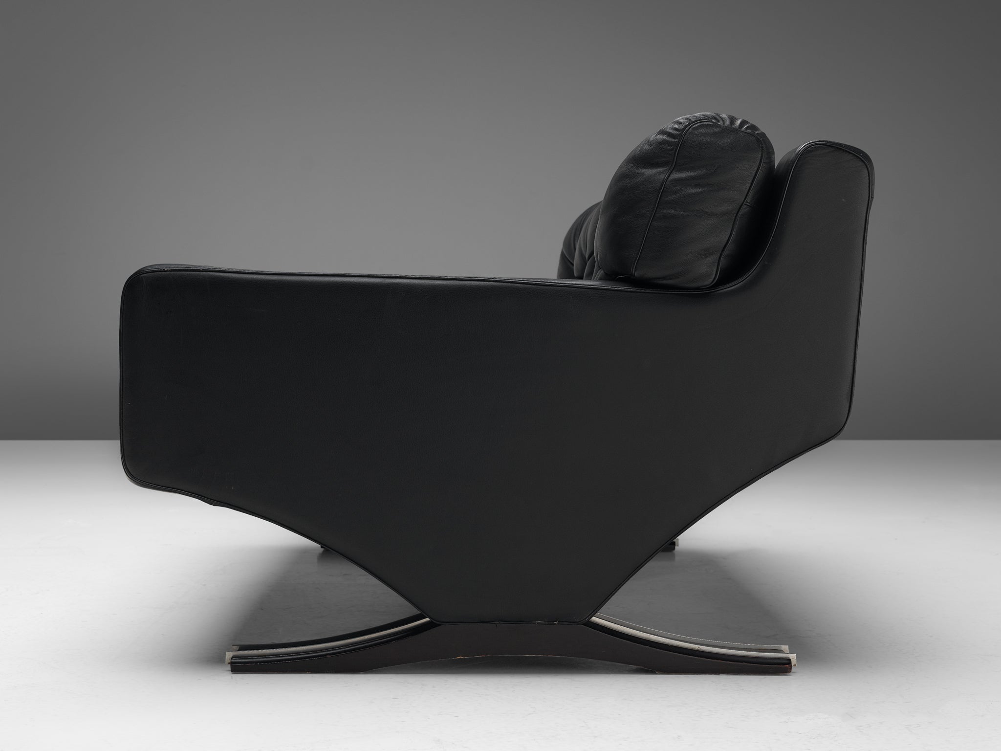 Franz Sartori for Flexform Sofa in Black Leather seating Morentz