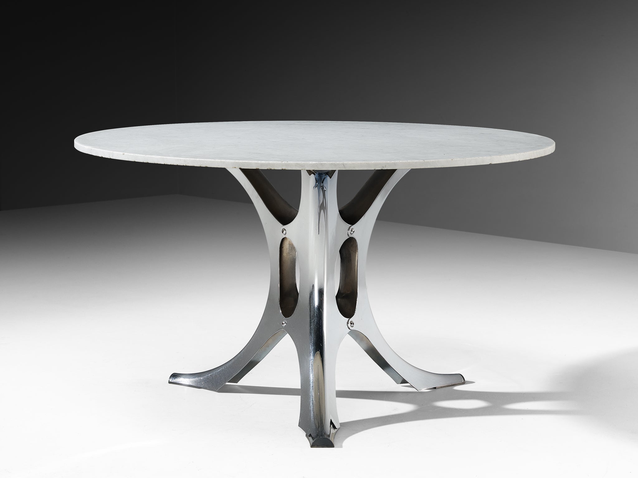 Rare Early Edition Martin Visser 'Bumper' Center or Dining Table in Metal Tables Morentz