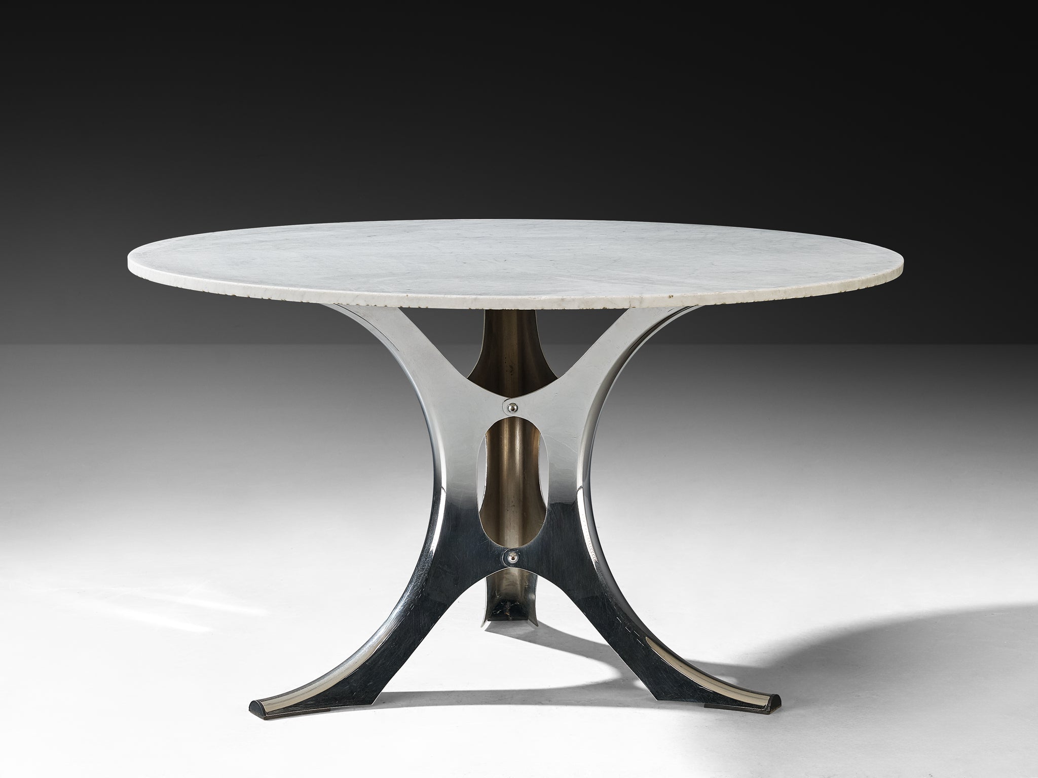 Rare Early Edition Martin Visser 'Bumper' Center or Dining Table in Metal Tables Morentz