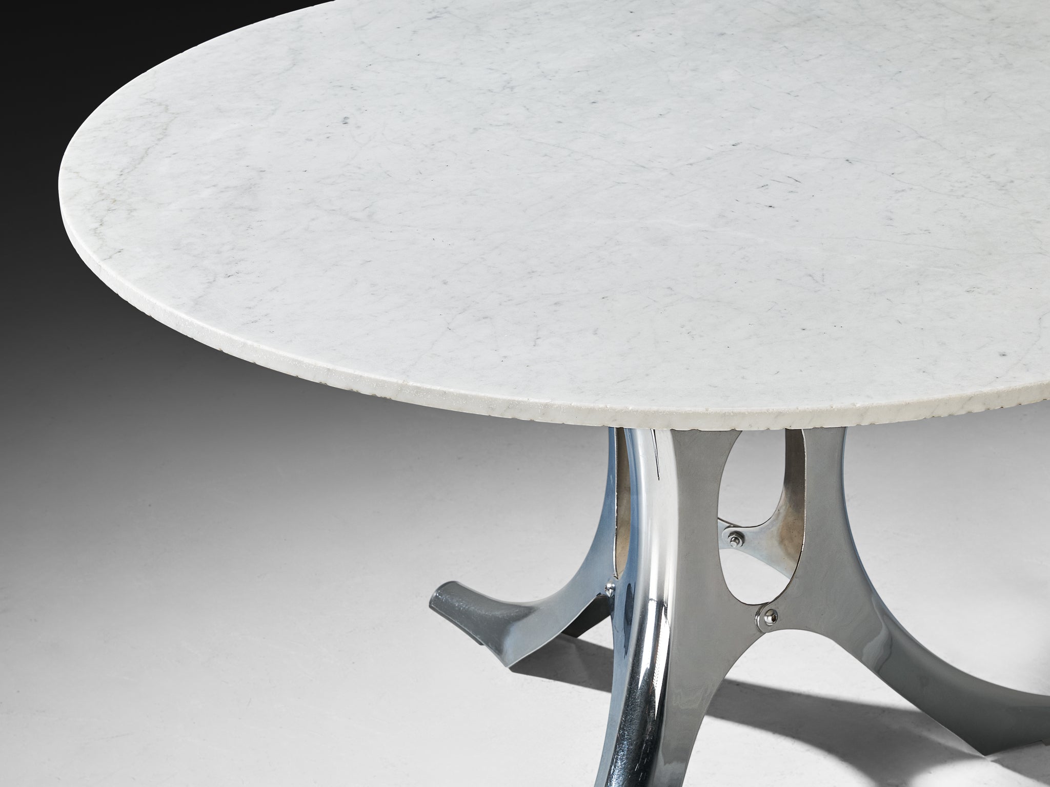 Rare Early Edition Martin Visser 'Bumper' Center or Dining Table in Metal Tables Morentz