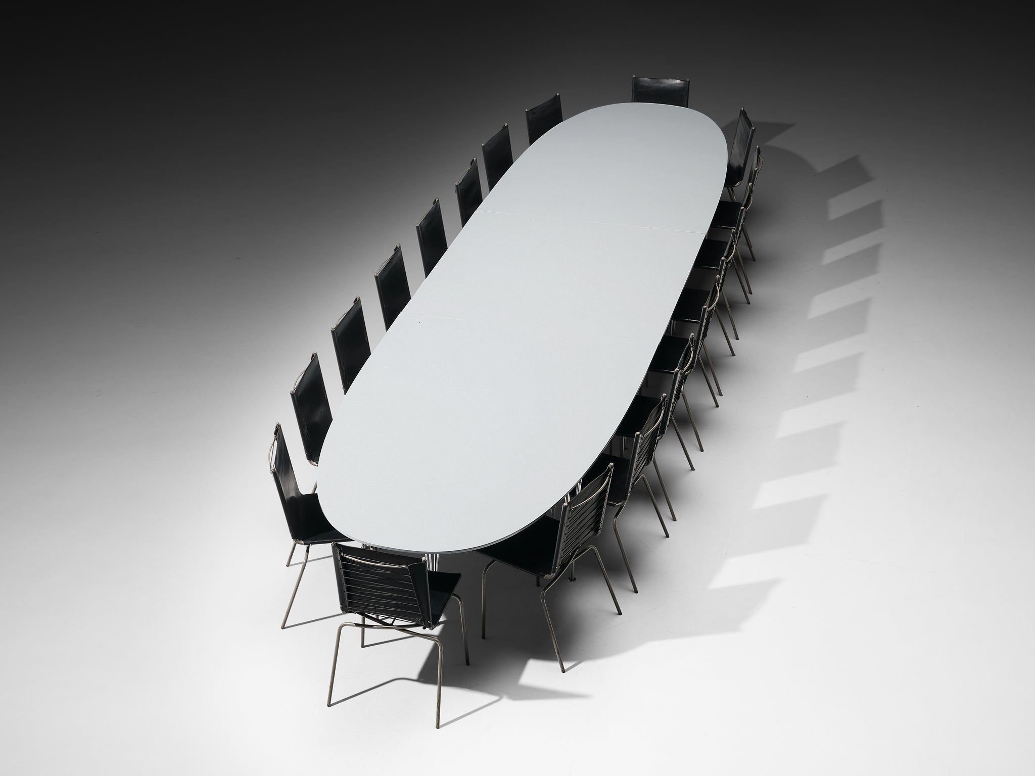 Bruno Mathsson & Piet Hein Super-Ellipse Table with Fabiaan Van Severen Chairs Tables Morentz