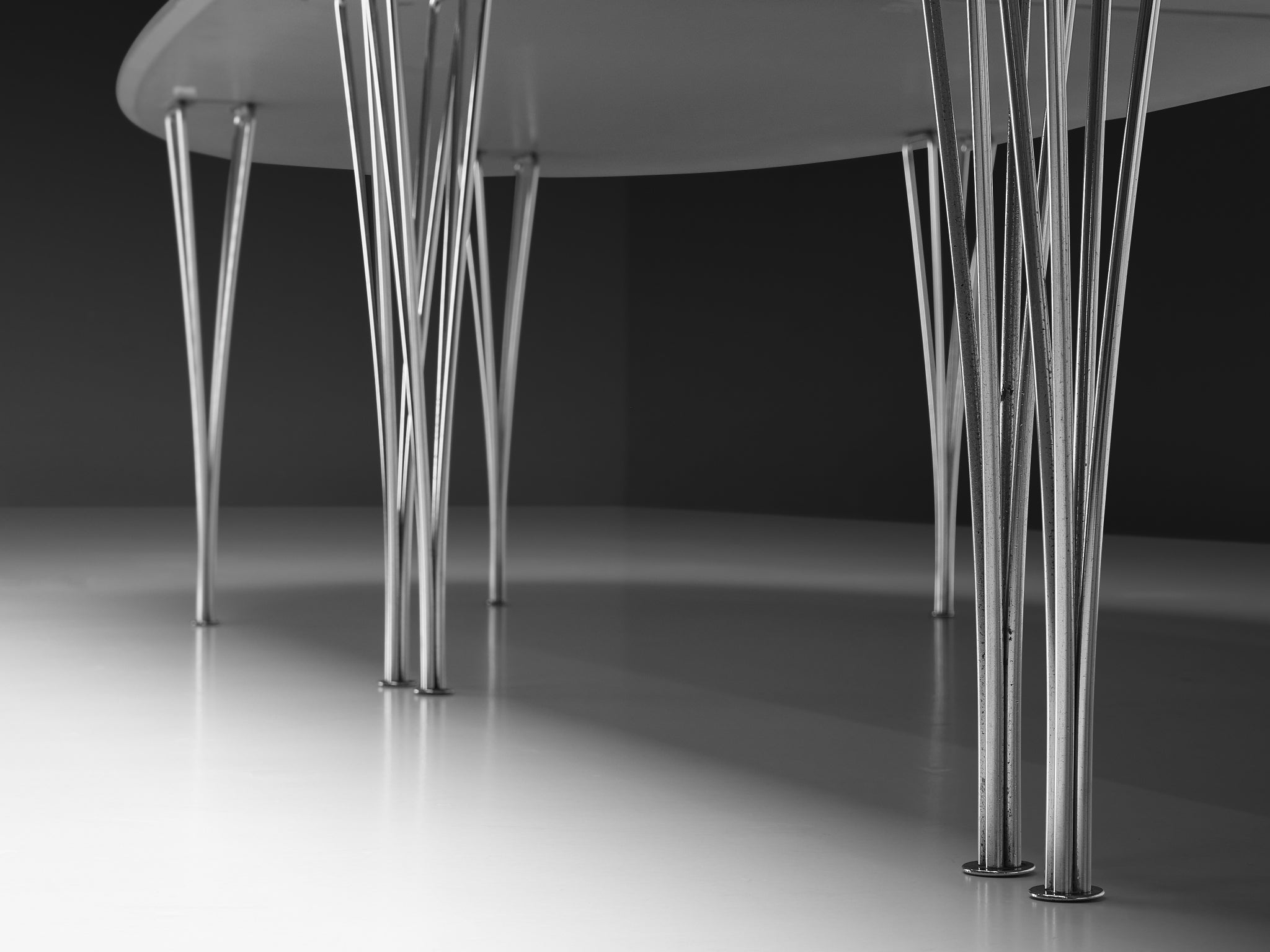 Bruno Mathsson Piet Hein for Fritz Hansen Super-Ellipse White Dining Table Tables Morentz