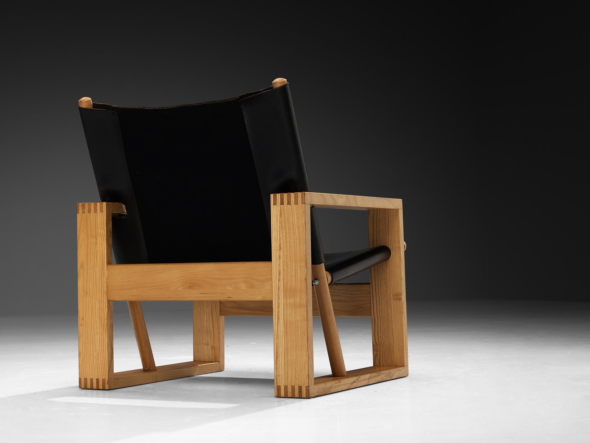 Ate van Apeldoorn Lounge Chairs in Ash and Black Leather seating Morentz