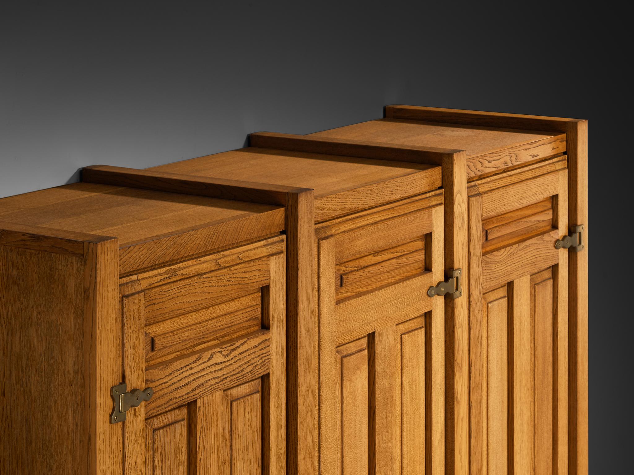 Guillerme & Chambron Wardrobe in Solid Oak case pieces and storage cabinets Morentz