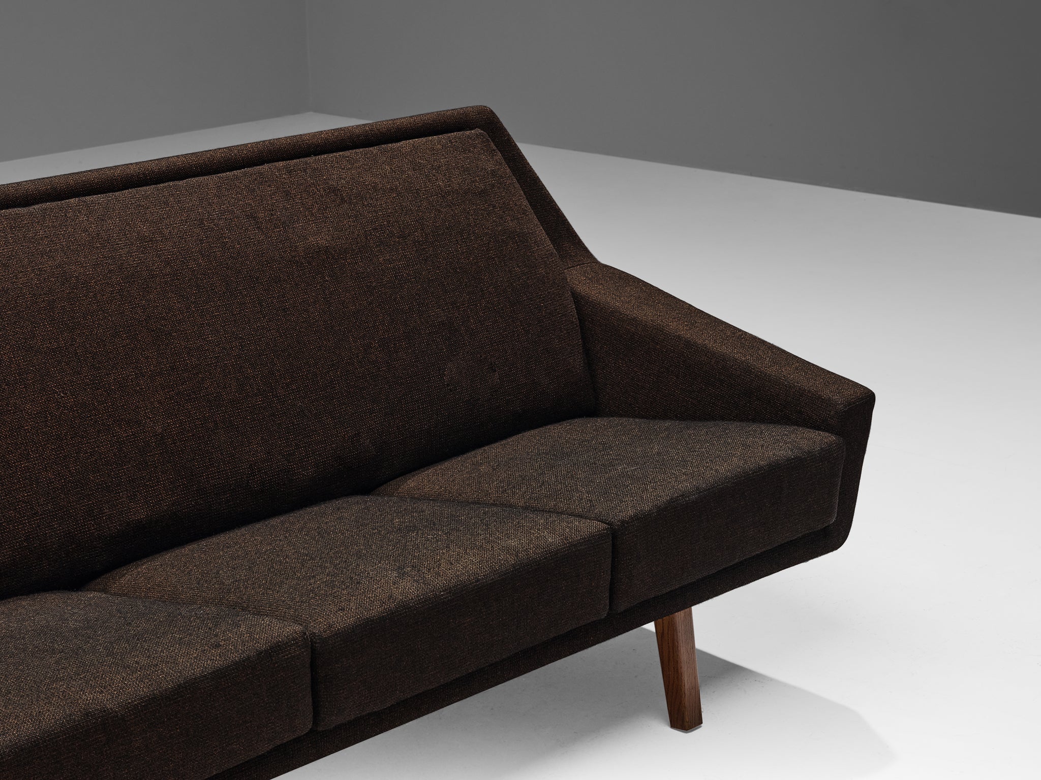 Scandinavian Angular Sofa in Brown Upholstery seating Morentz