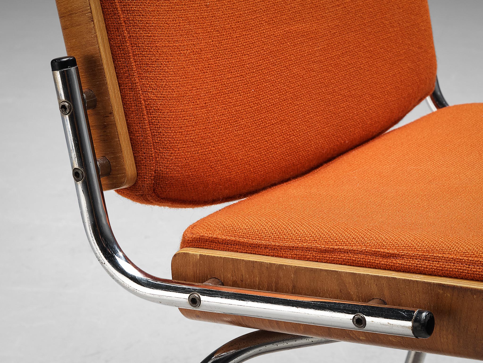 Danish Dining Chairs in Oak and Red Upholstery seating Morentz