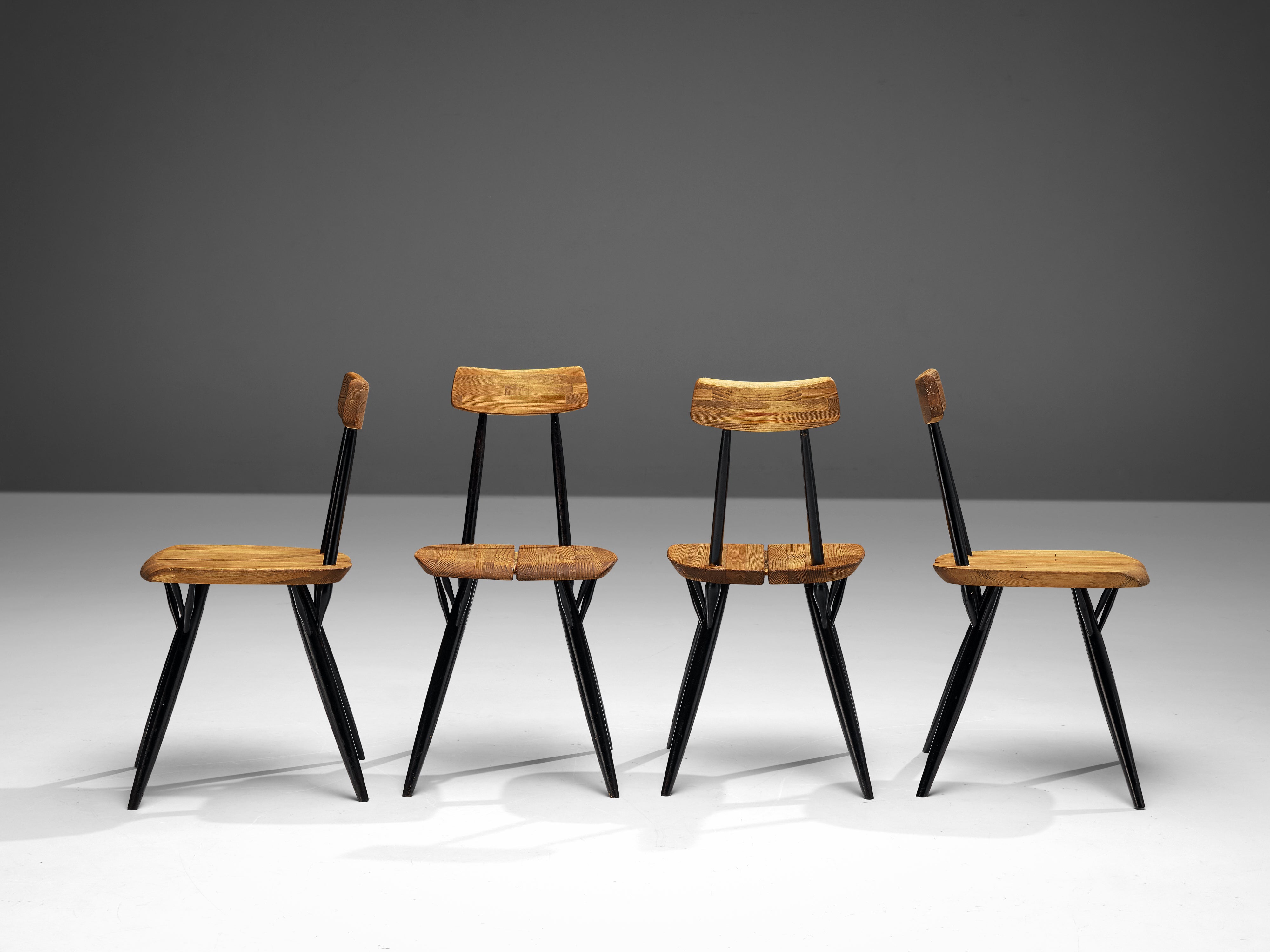 Ilmari Tapiovaara for Laukaan Puu Set of Four 'Pirkka' Chairs seating Morentz