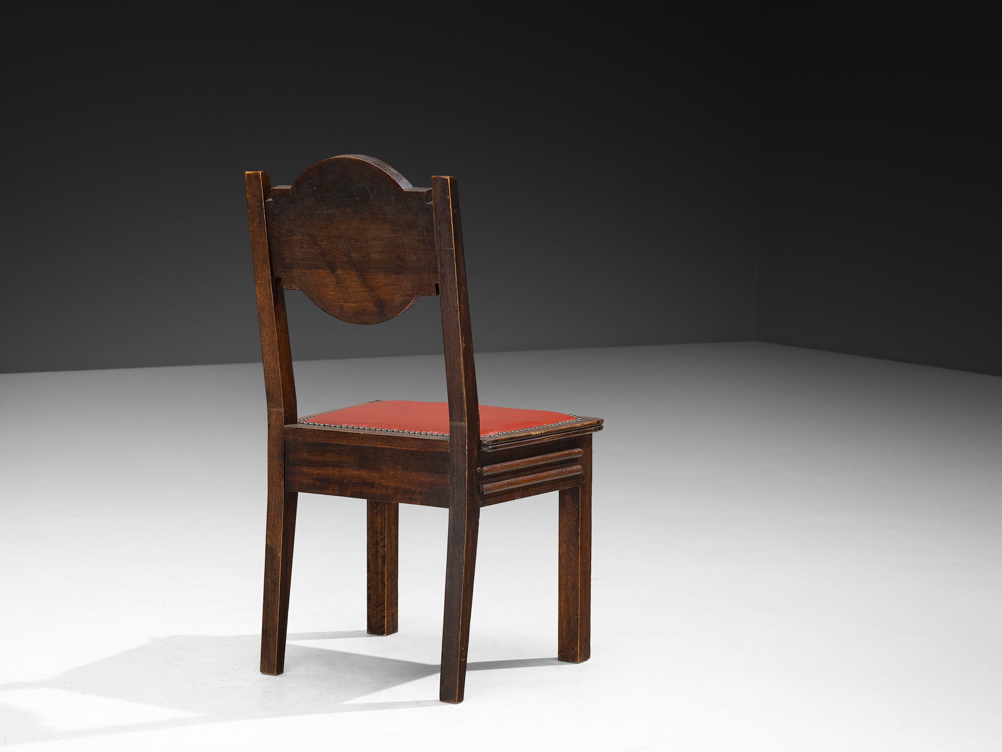 1930s French Art Deco Set of Six Dining Chairs in Mahogany Seating Morentz