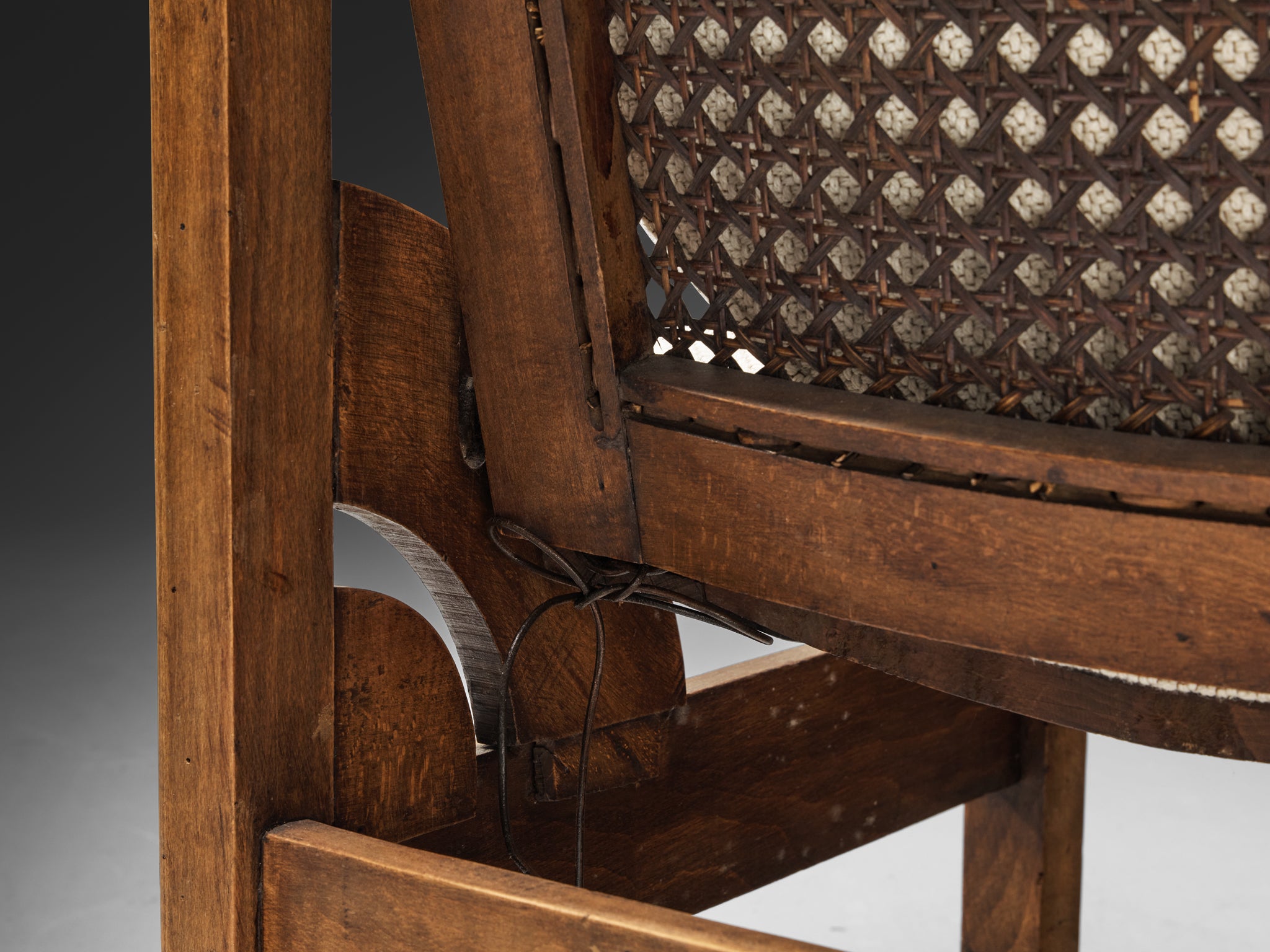 Pierre Dariel 'Hendaye' Armchairs in Wood and Cane Seating Morentz