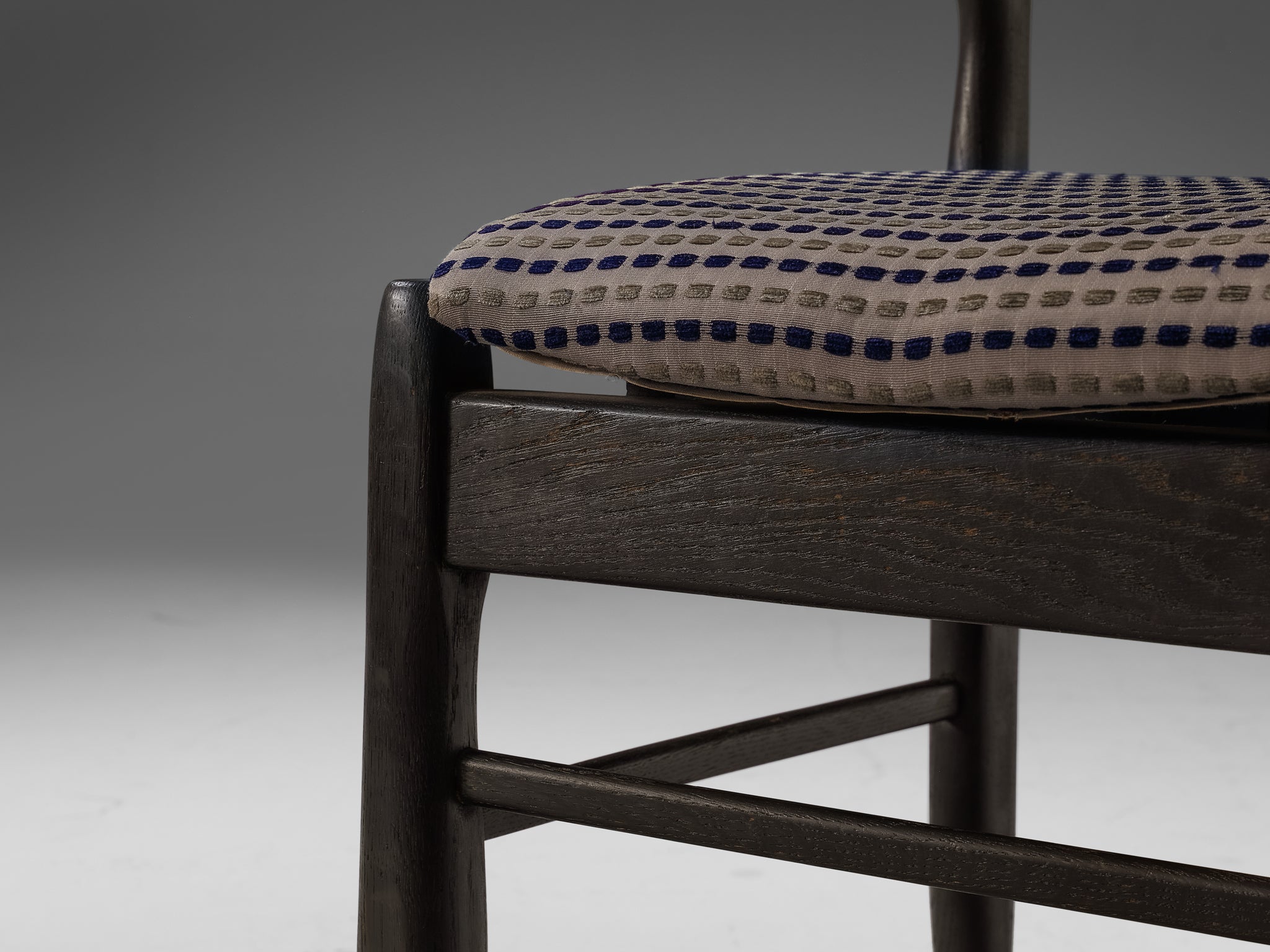 Guillerme & Chambron 'Fumay' Dining Chair in Black Lacquered Oak seating Morentz