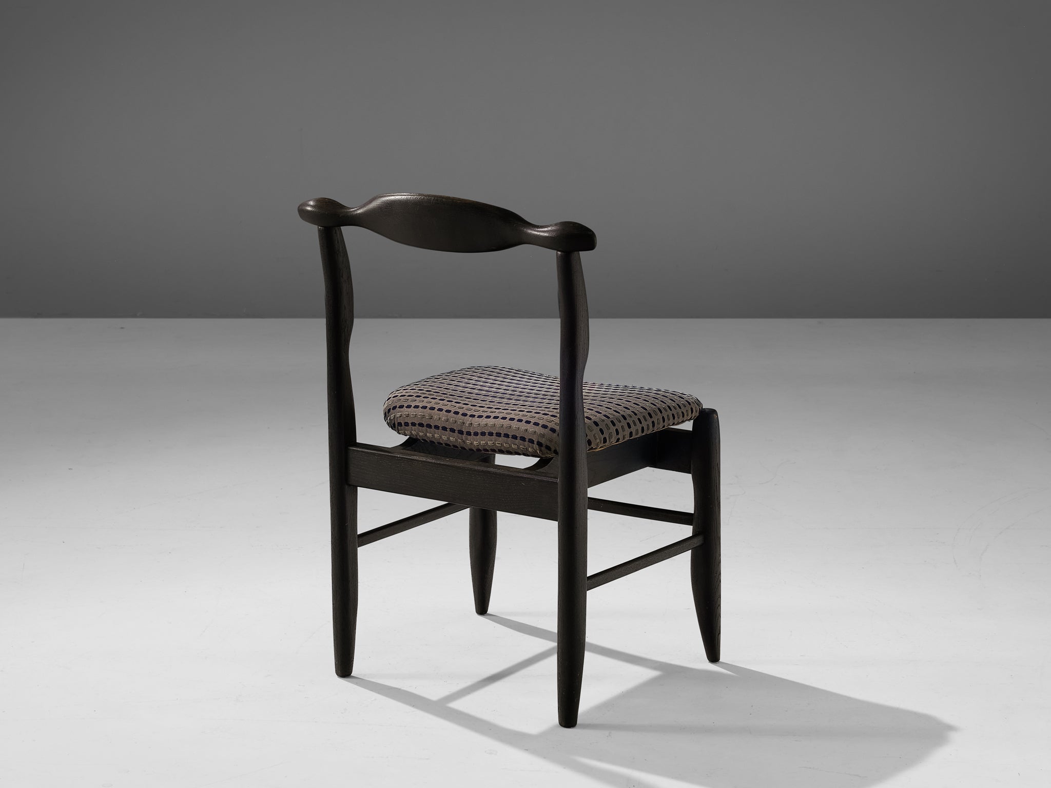 Guillerme & Chambron 'Fumay' Dining Chair in Black Lacquered Oak seating Morentz
