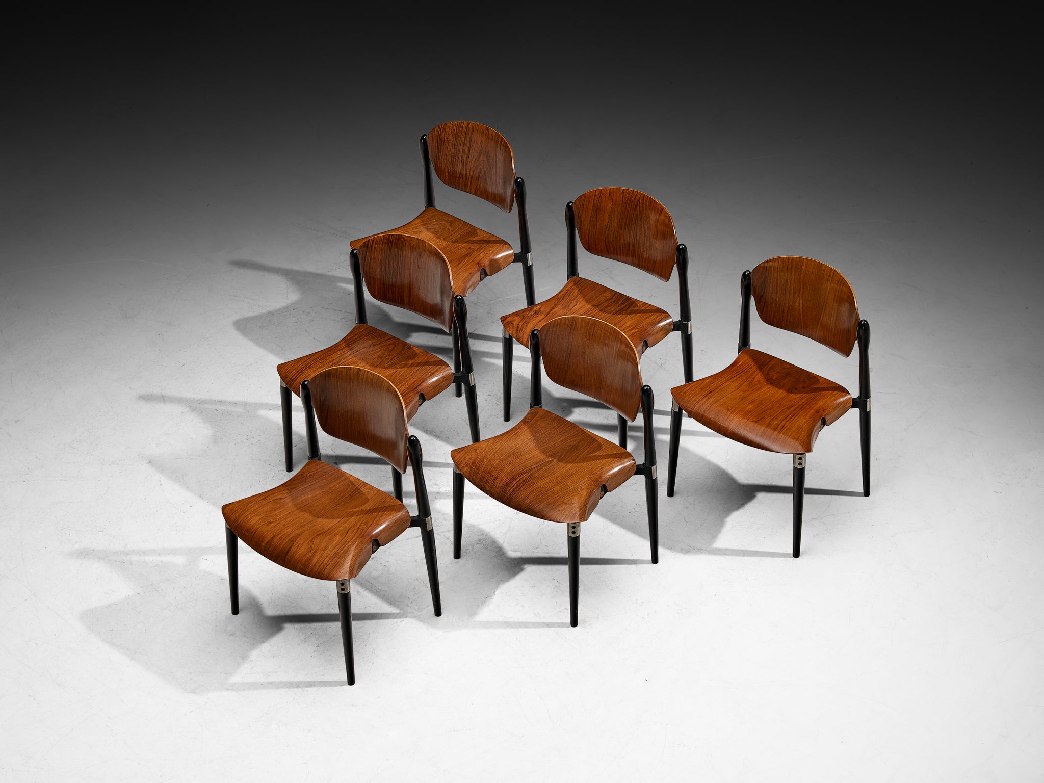 Eugenio Gerli for Tecno Stackable 'S83' Dining Chairs