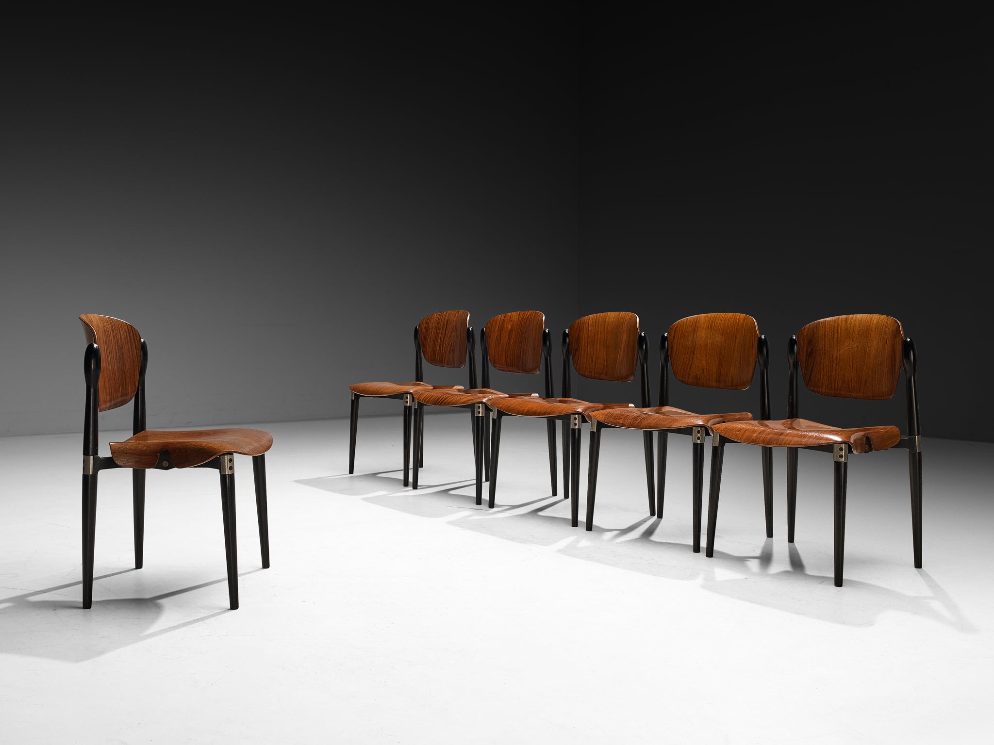 Eugenio Gerli for Tecno Stackable 'S83' Dining Chairs