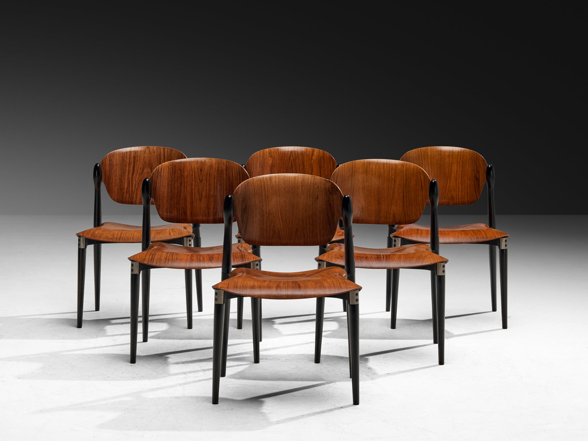 Eugenio Gerli for Tecno Stackable 'S83' Dining Chairs