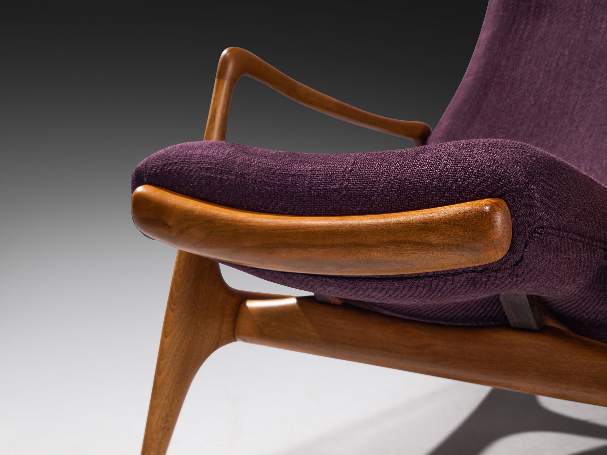 Vladimir Kagan for Dreyfuss ‘Multi-position Reclining’ Chair in Teak Seating Morentz