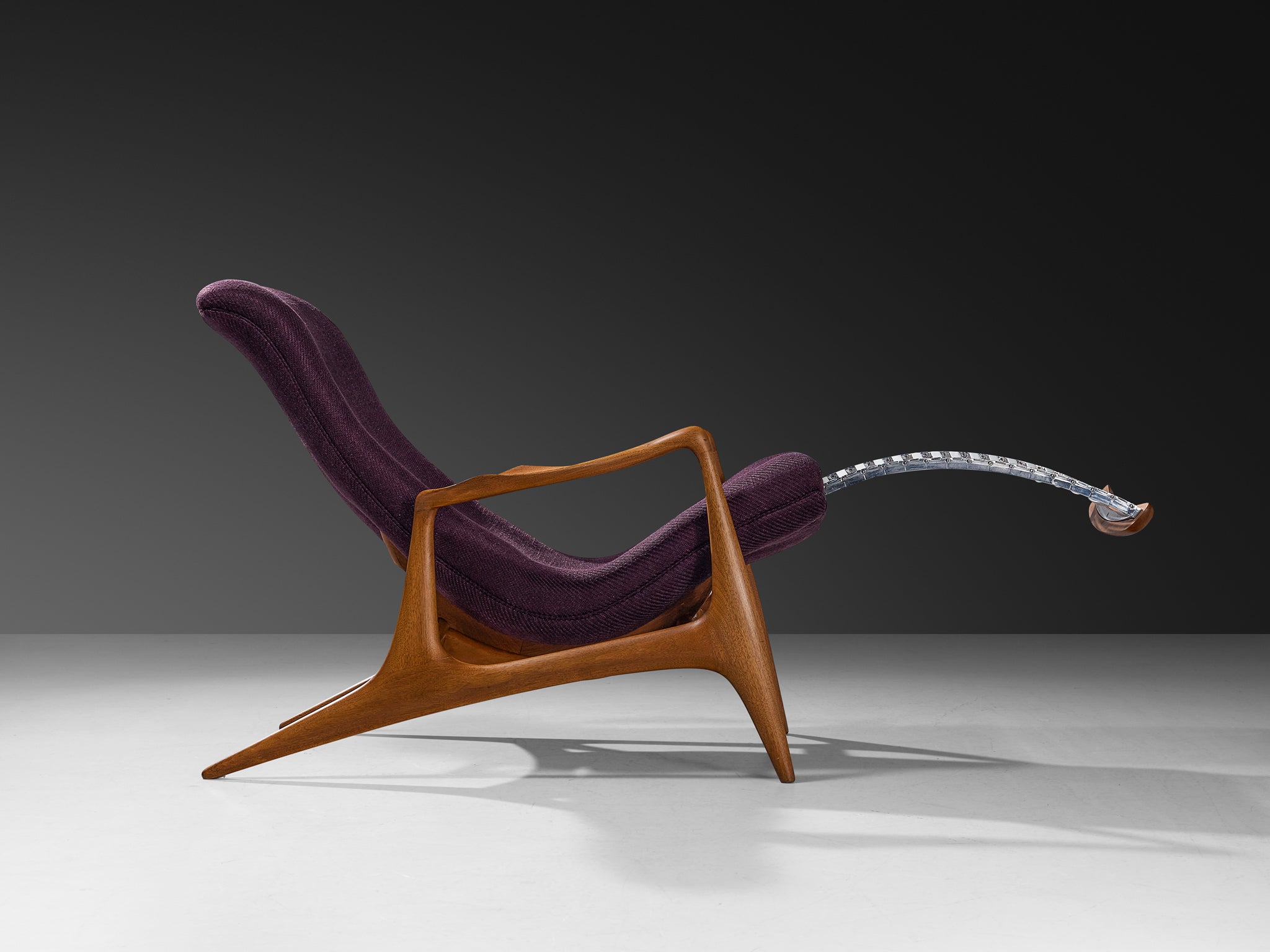 Vladimir Kagan for Dreyfuss ‘Multi-position Reclining’ Chair in Teak Seating Morentz
